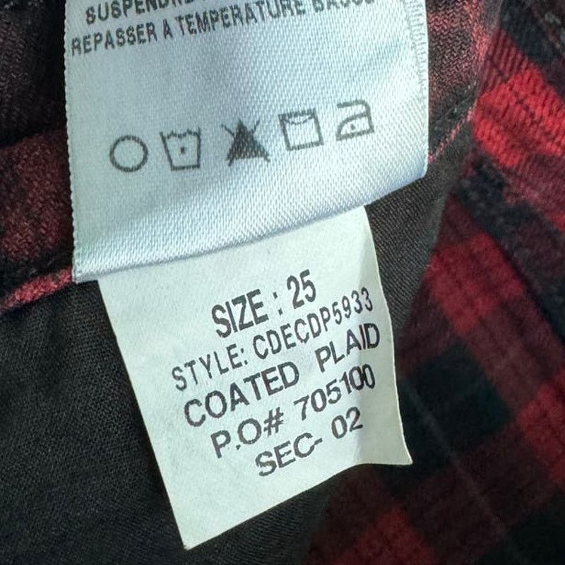 Joe's Joe's Jeans Coated Plaid Check, Skinny Ankle Denim Red/Black Size 25" / US 0 / IT 36 - 6 Thumbnail