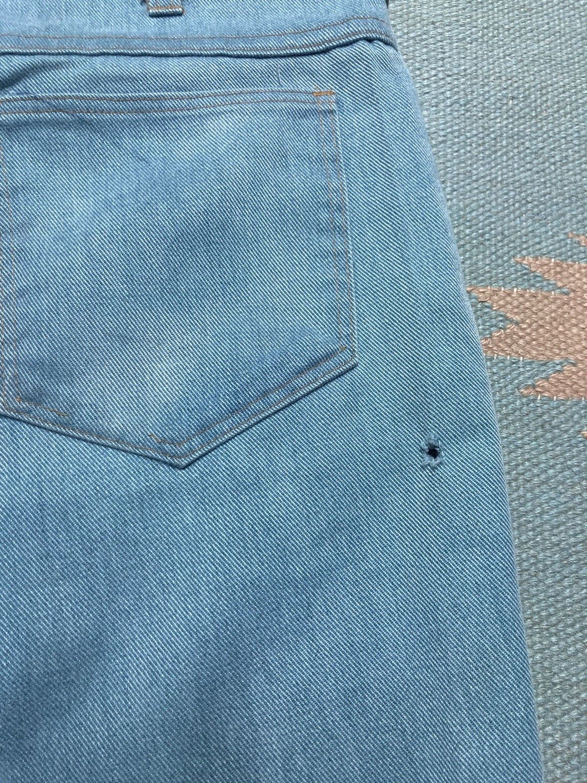 Vintage 1970s flare leg denim jeans bootcut hippie blue talon 30x28 Size US 30 / EU 46 - 7 Thumbnail