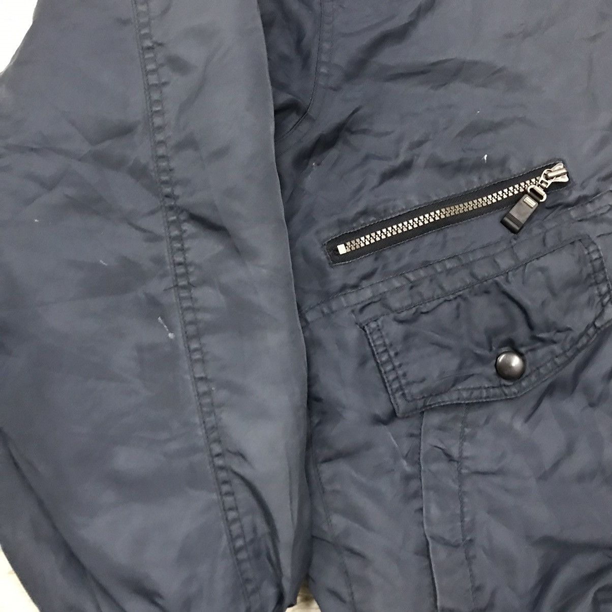 Japanese Brand Vintage Lonely Wolf Double Pocket Zipper Bomber Jacket Size US L / EU 52-54 / 3 - 9 Thumbnail