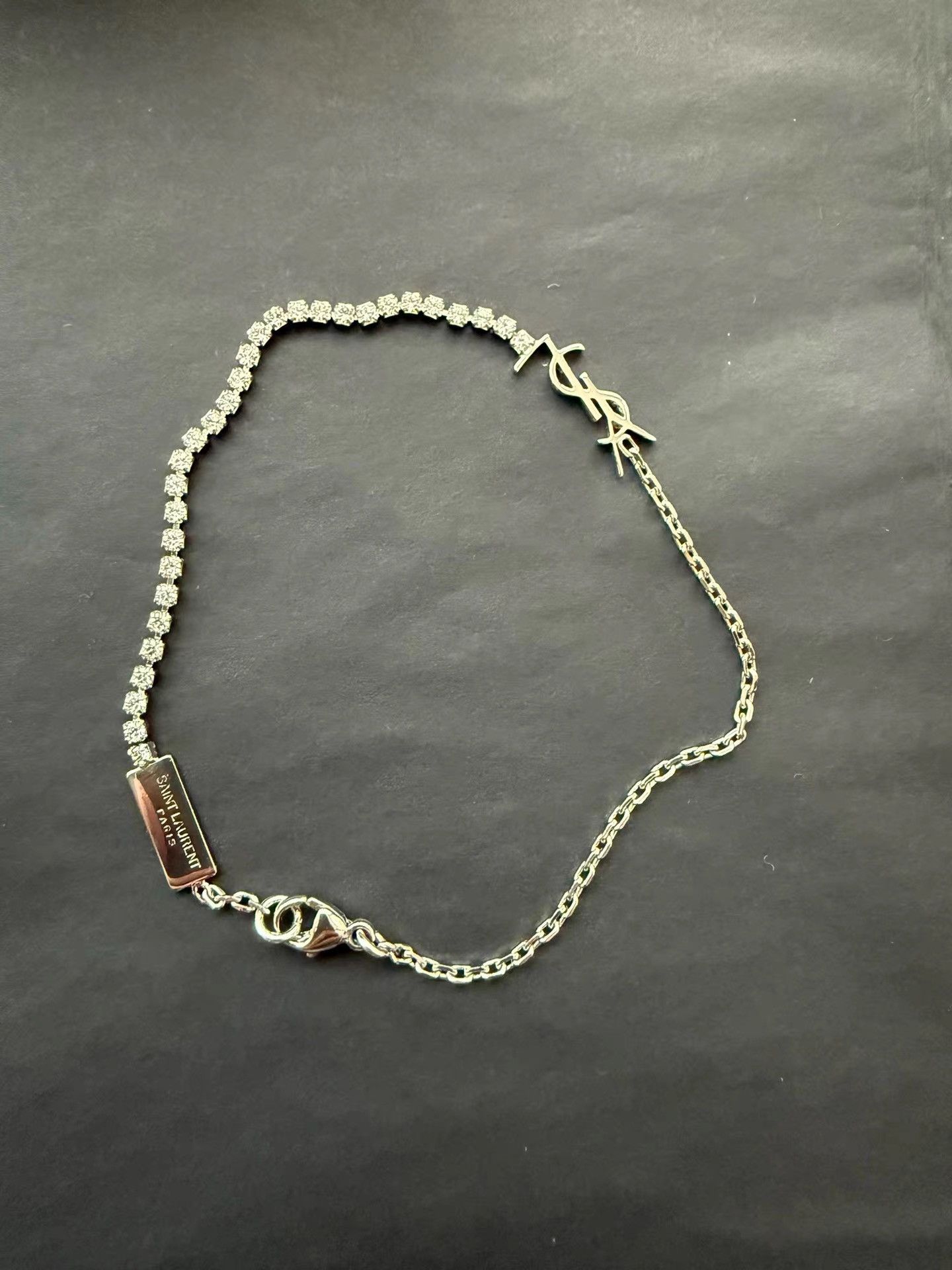 Saint Laurent Paris Saint Laurent Rhinestone Bracelet K33 Size ONE SIZE - 6 Thumbnail