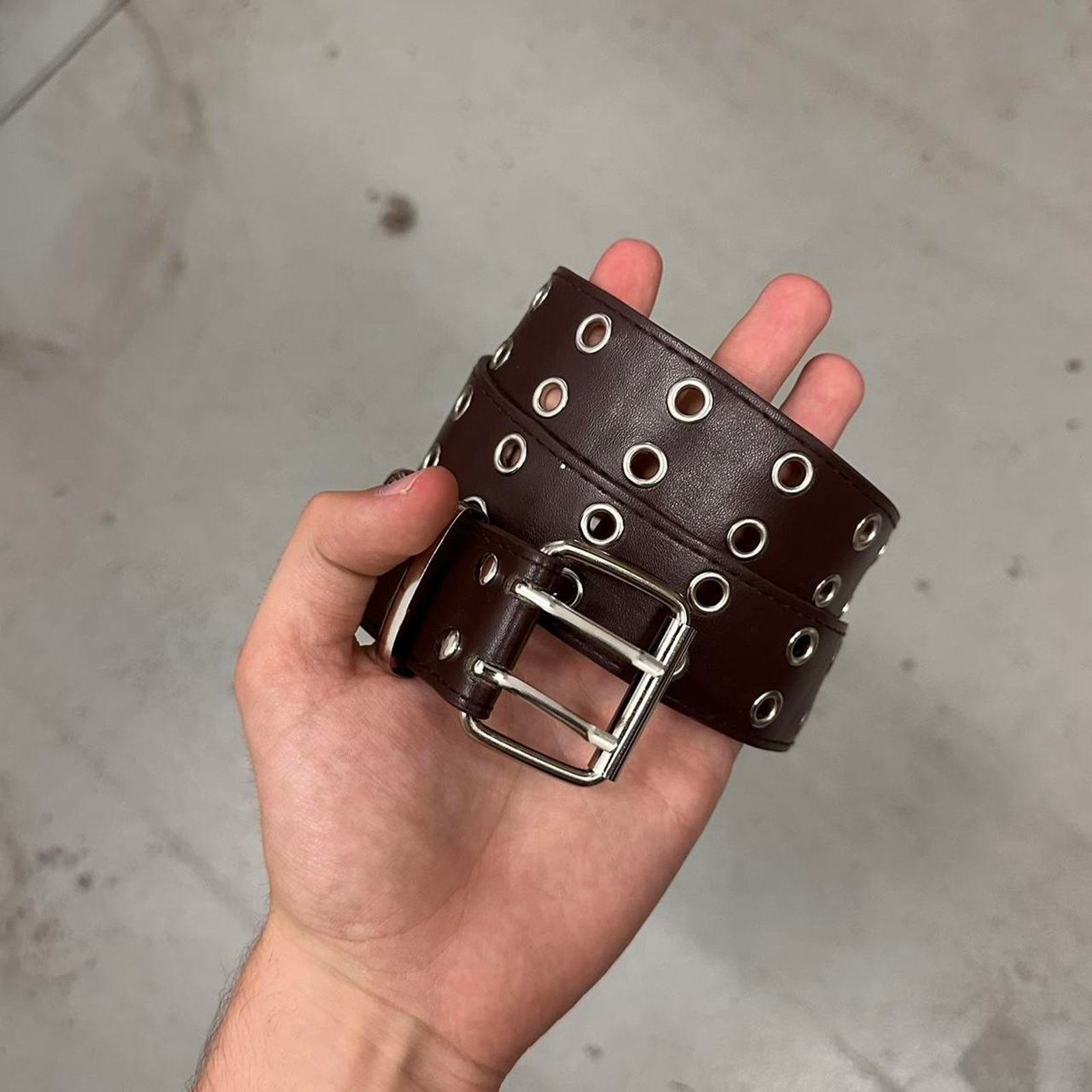 Other Brown utility style belt vintage WMNS Size ONE SIZE - 2 Thumbnail