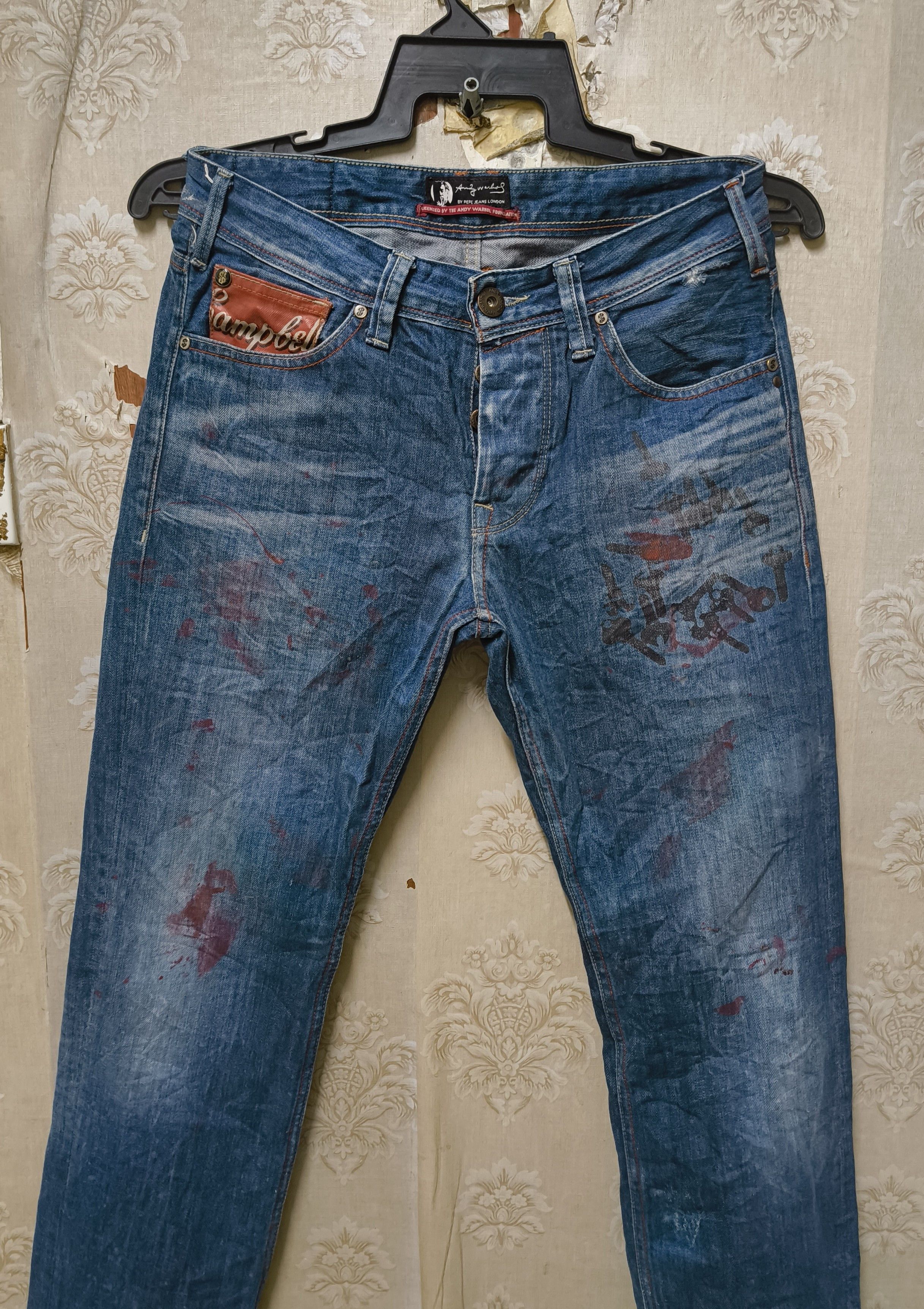 Andy Warhol × Pepe Jeans PEPE JEANS X ANDY WARHOL ART DISTRESSED JEANS Size US 31 - 13 Thumbnail