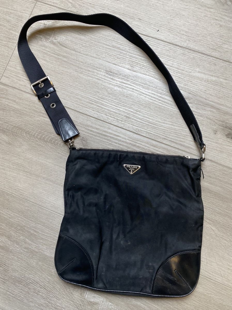 Prada Black Messenger Bag, Men's