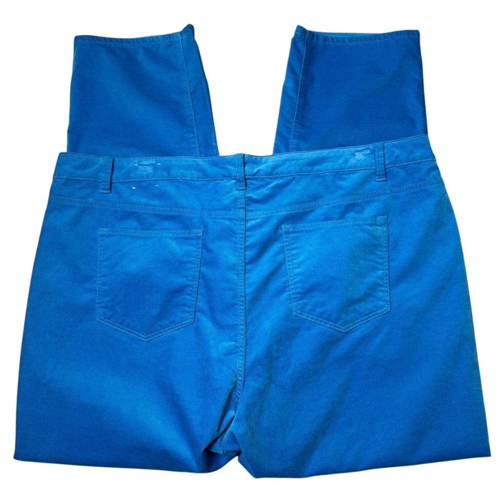 Talbots New Talbots Velveteen Straight Leg Blue Pants Size 22W Size 42" / US 20 - 4 Thumbnail