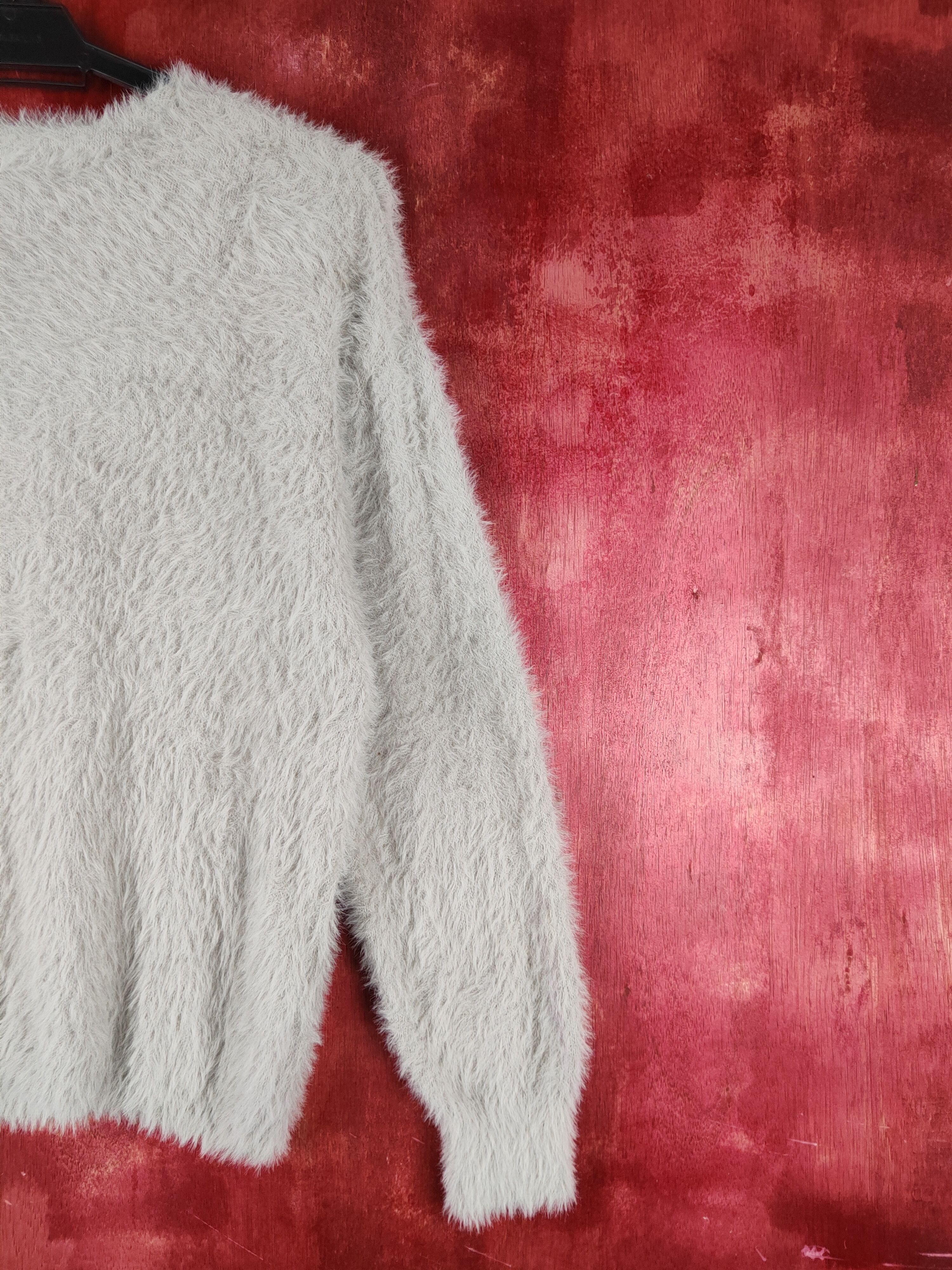Homespun Knitwear × Japanese Brand × Vintage K Gray Shag Shaggy Fur Mohair Knitwear #S2170 Size S / US 4 / IT 40 - 9 Thumbnail