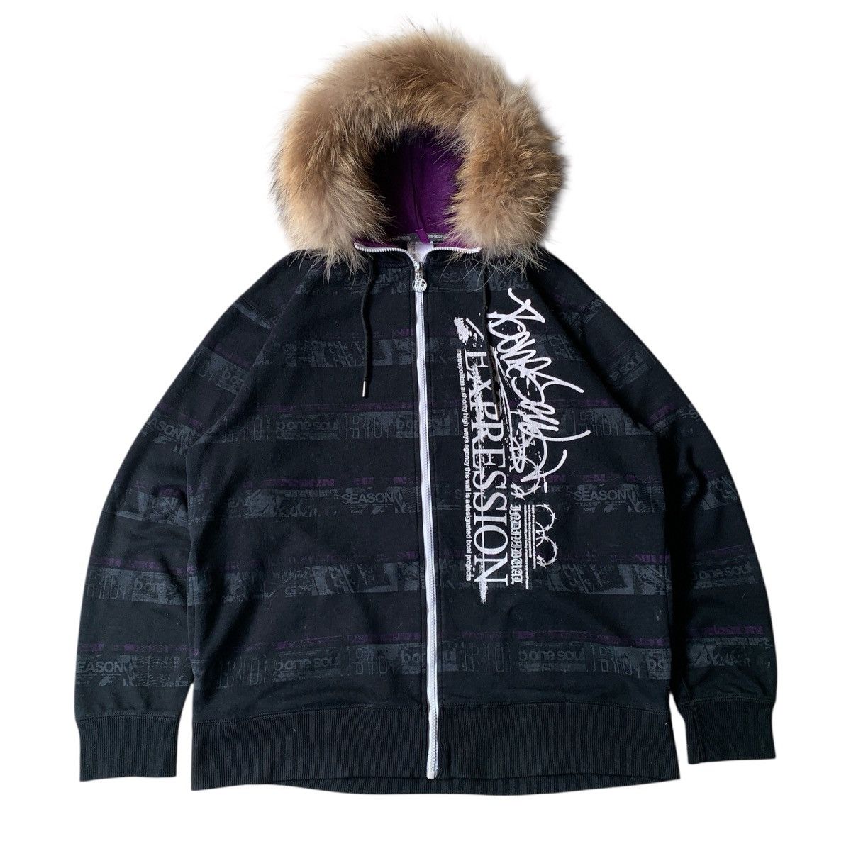 Japanese Brand 2000's Over Fur Hoodie HBA LGB Style | Grailed