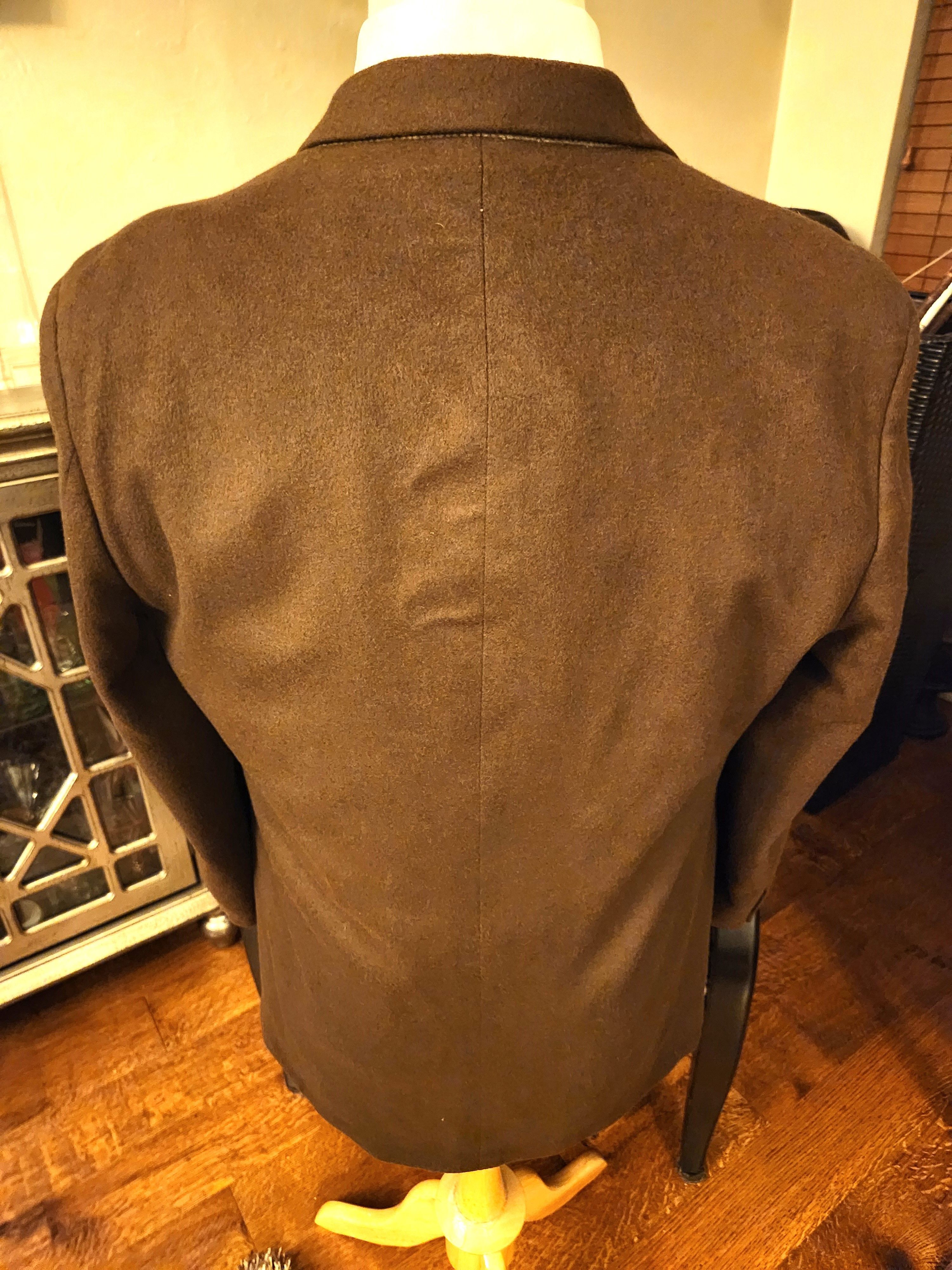 Joseph & Lyman Vintage 100% Cashmere Brown Blazer Size 44L - 2 Thumbnail
