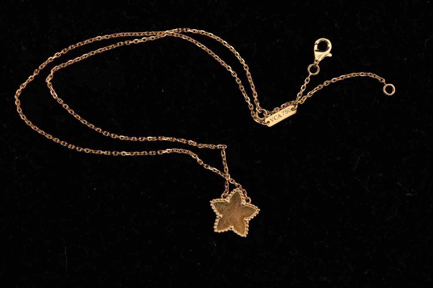 Van Cleef & Arpels VC&A 5-Pointed Star Necklace 18k Gold Double-Sided Rare JB Size ONE SIZE - 4 Thumbnail