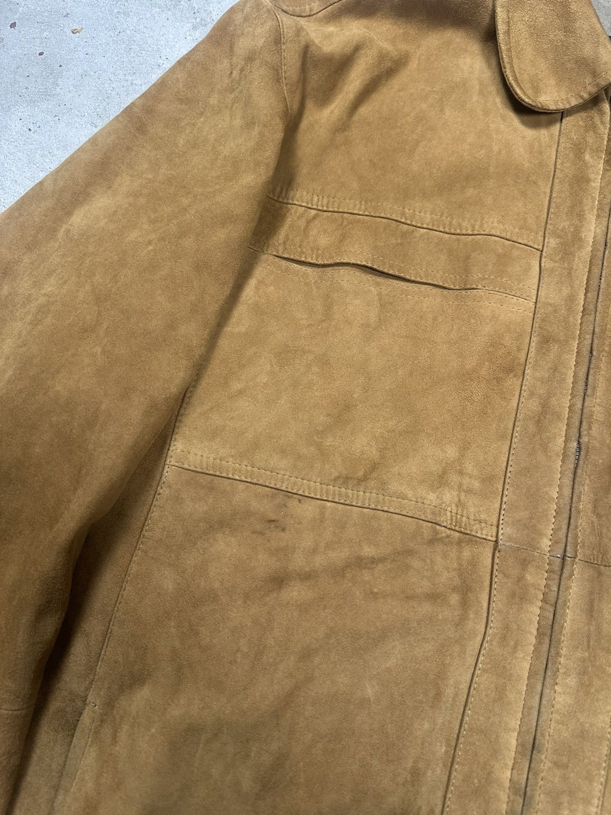 Hugo Boss Hugo Boss Goat Skin Leather Suede Jacket Distressed Size US XL / EU 56 / 4 - 8 Thumbnail