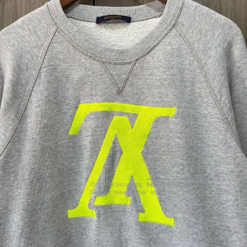Louis Vuitton Louis Vuitton Gray Leather Sweatshirt for Men . Size US L / EU 52-54 / 3 - 6 Thumbnail