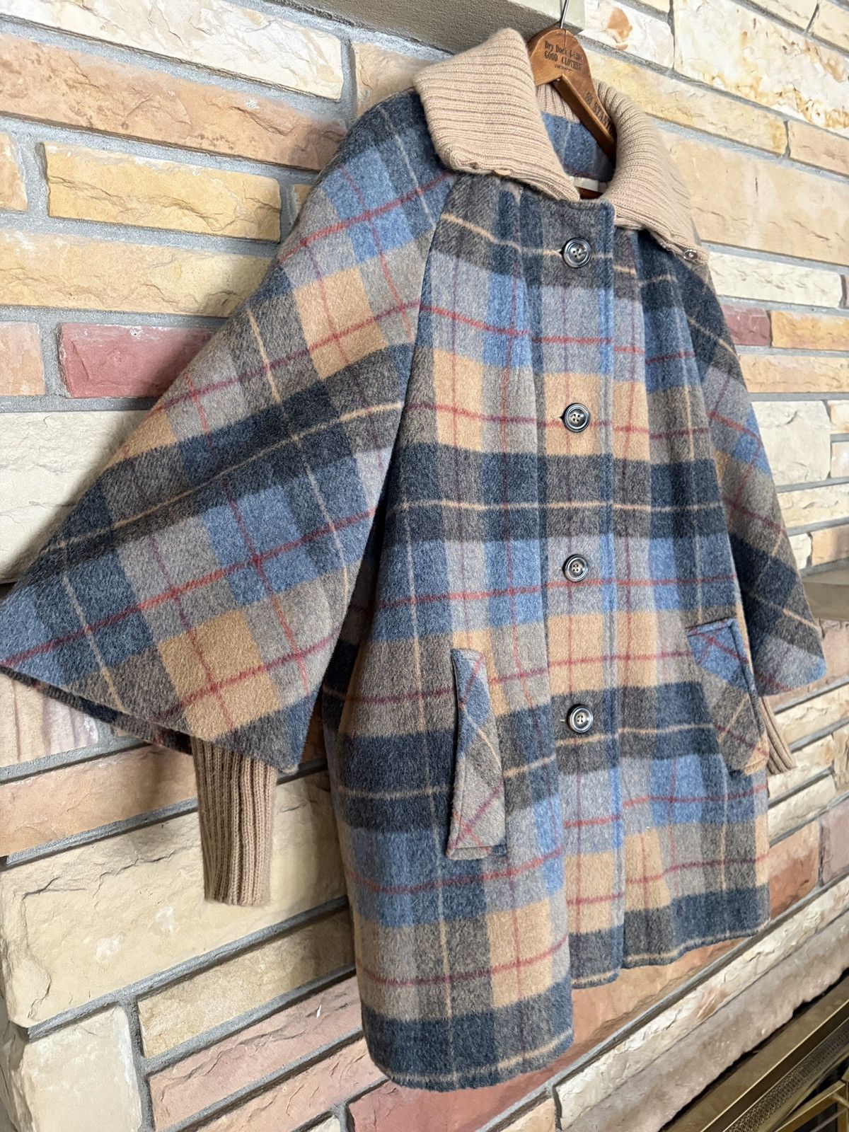 Vintage Vintage 70s Montgomery Ward Plaid Wool Coat Size XL / US 12-14 / IT 48-50 - 4 Thumbnail