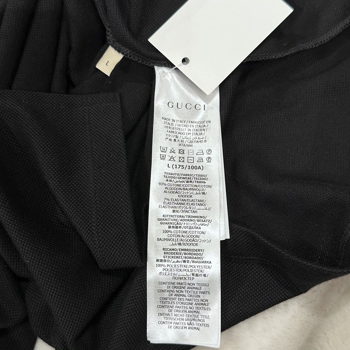 Gucci GUCCI BLACK INTERLOCKING GG POCKET POLO SIZE LARGE Size US L / EU 52-54 / 3 - 5 Thumbnail
