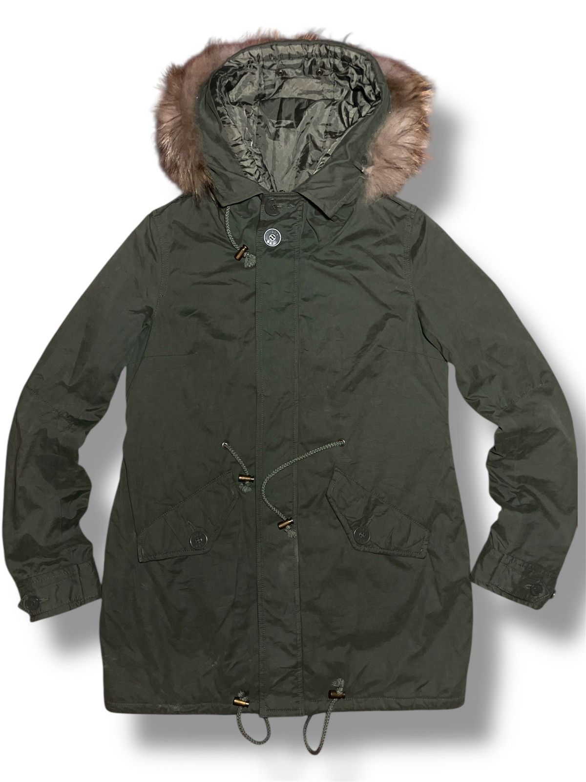 SLY SLY Fur Hooded Cargo Jacket Size US S / EU 44-46 / 1 - 1 Thumbnail
