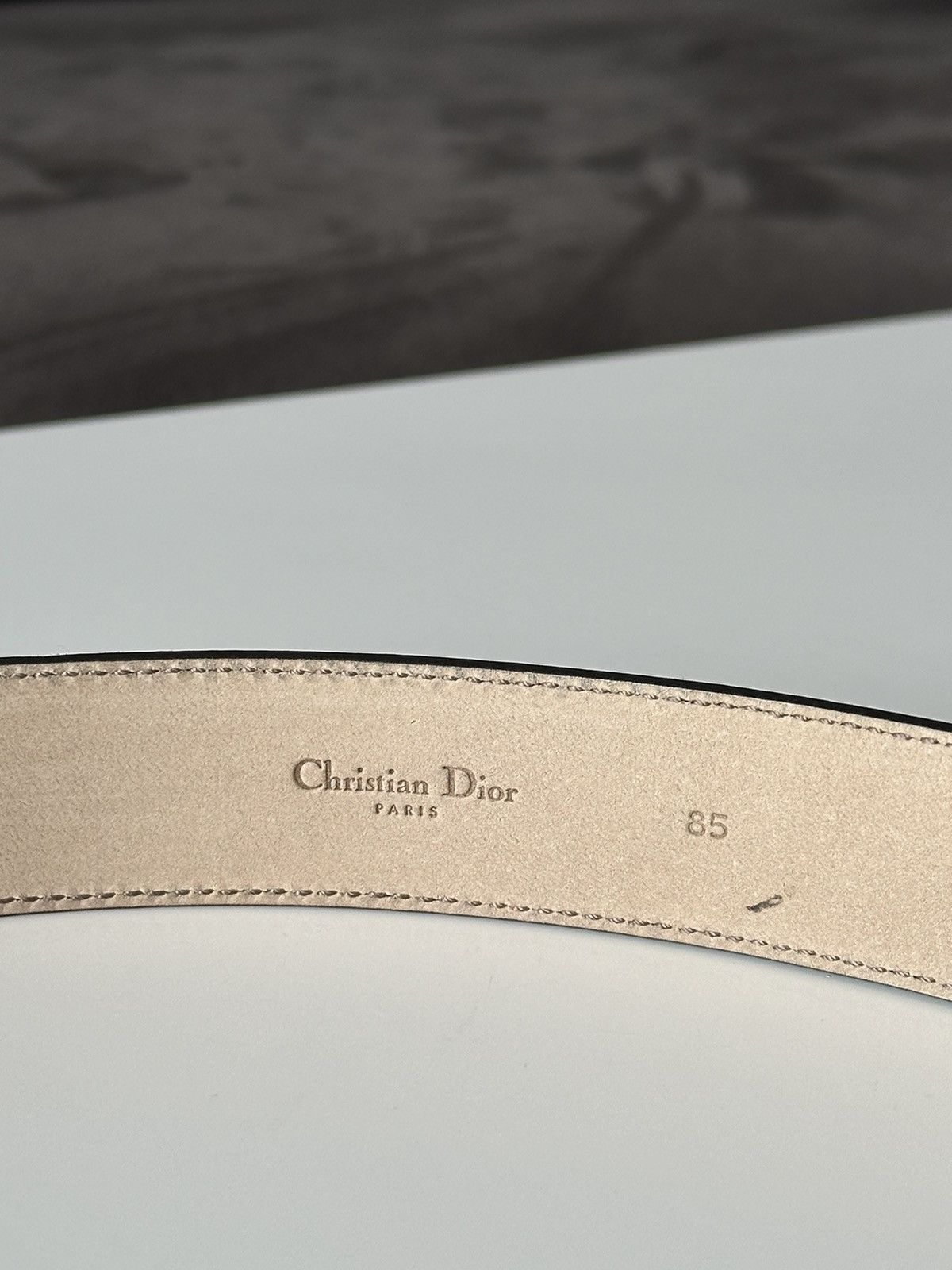 Christian Dior Monsieur DIOR Rasta Black Logo Leather Belt Vintage 2000’ Size: 28-30 Size ONE SIZE - 10 Thumbnail