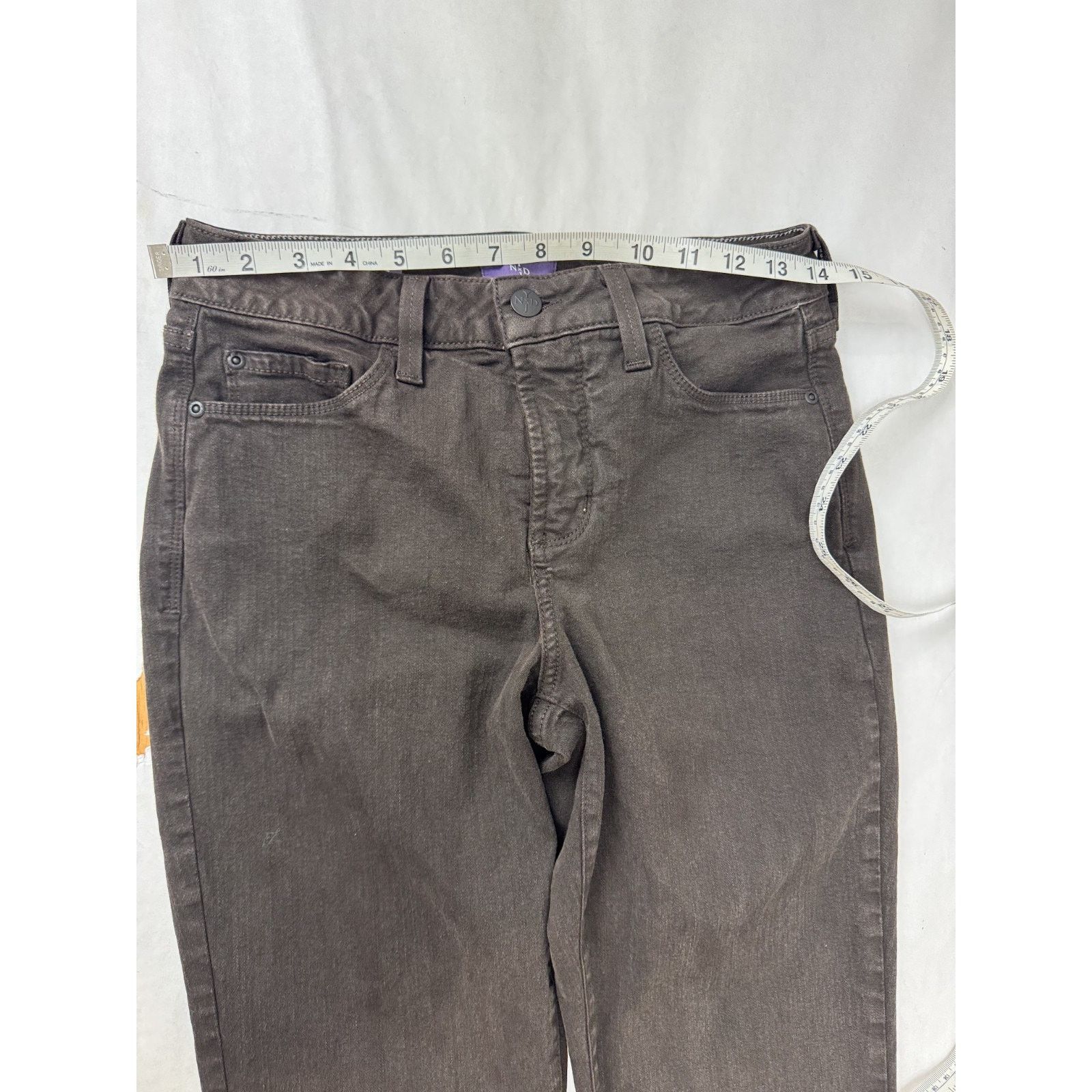NYDJ Y2K NYDJ Jeans Embellish Pockets Billie Mini Bootcut Brown 4 Size 27" / US 4 / IT 40 - 7 Thumbnail