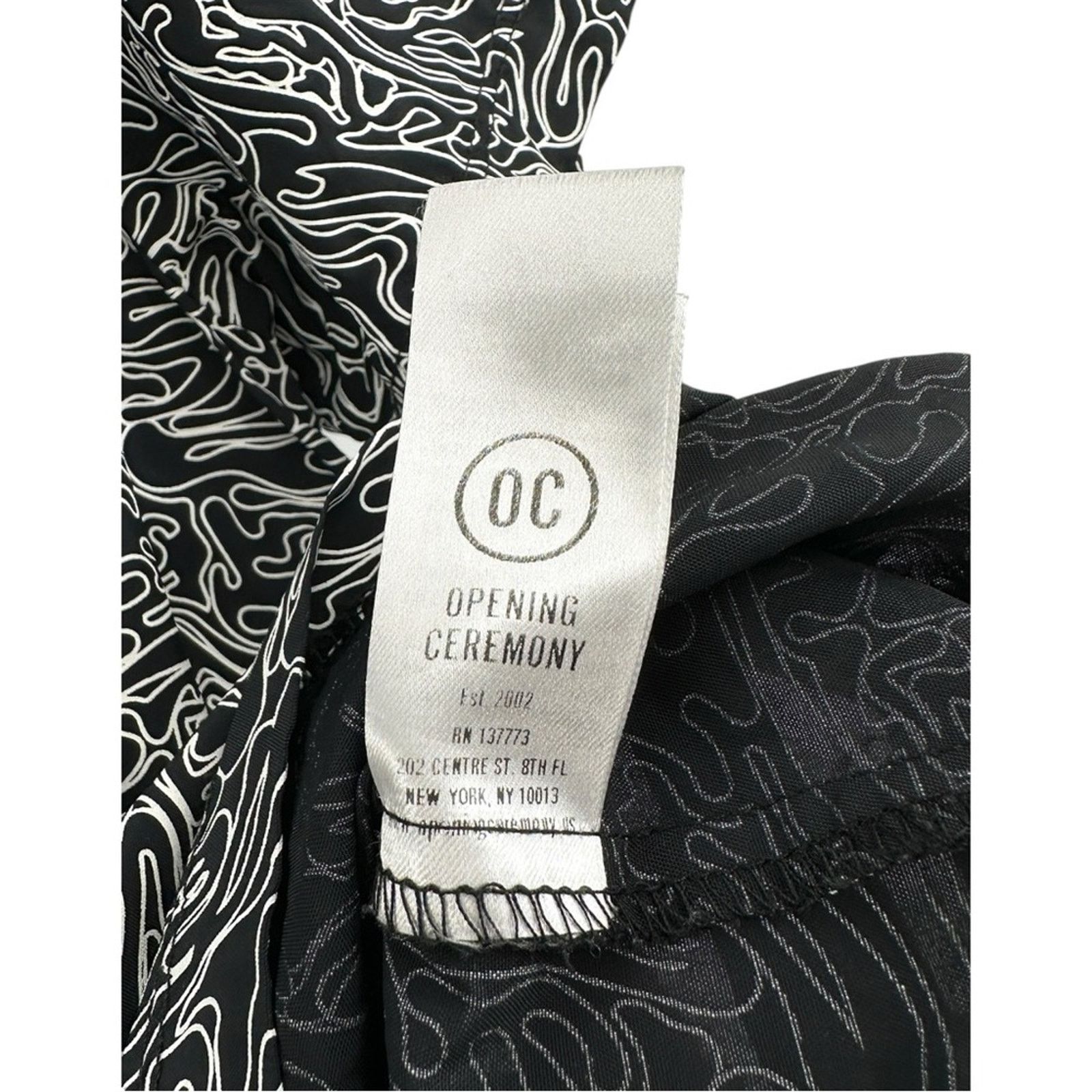 Opening Ceremony Black & White Bold Trippy Graphic Print T-Shirt Tee Size M / US 6-8 / IT 42-44 - 6 Thumbnail