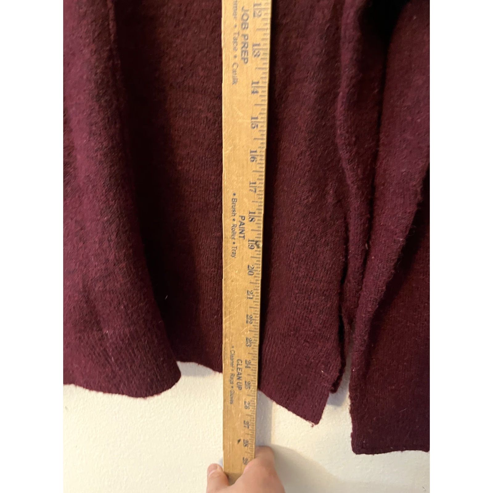 Lucky Brand Lucky Brand Sweater Womens Small Maroon V-Neck Pullover Polyester Wool Blend Knit All Seasons Lightweight Oversized Size S / US 4 / IT 40 - 6 Thumbnail