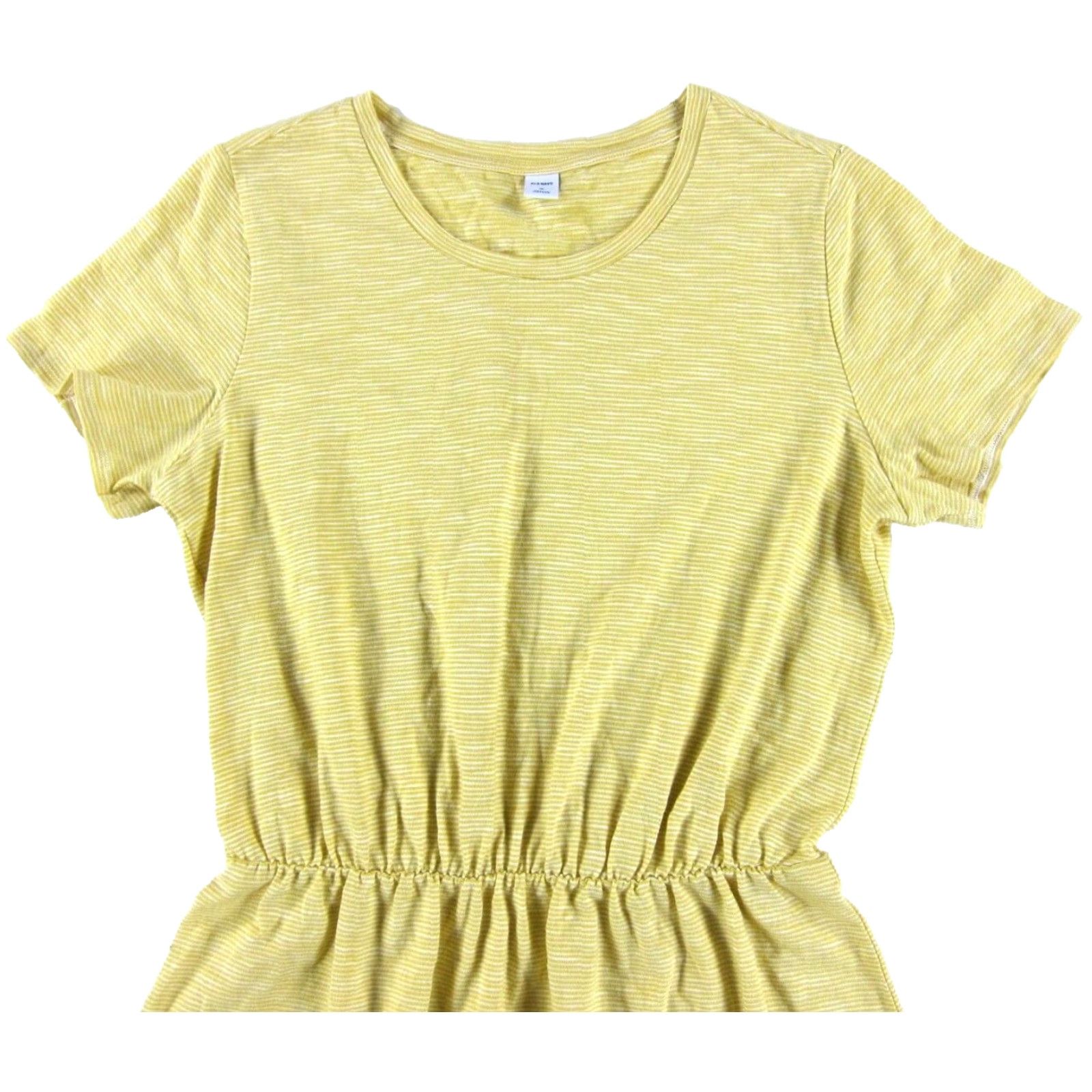 Old Navy NWT Old Navy Yellow White Stripe Cotton Jersey Short Sleeve Sheath Dress Medium Size M / US 6-8 / IT 42-44 - 4 Thumbnail