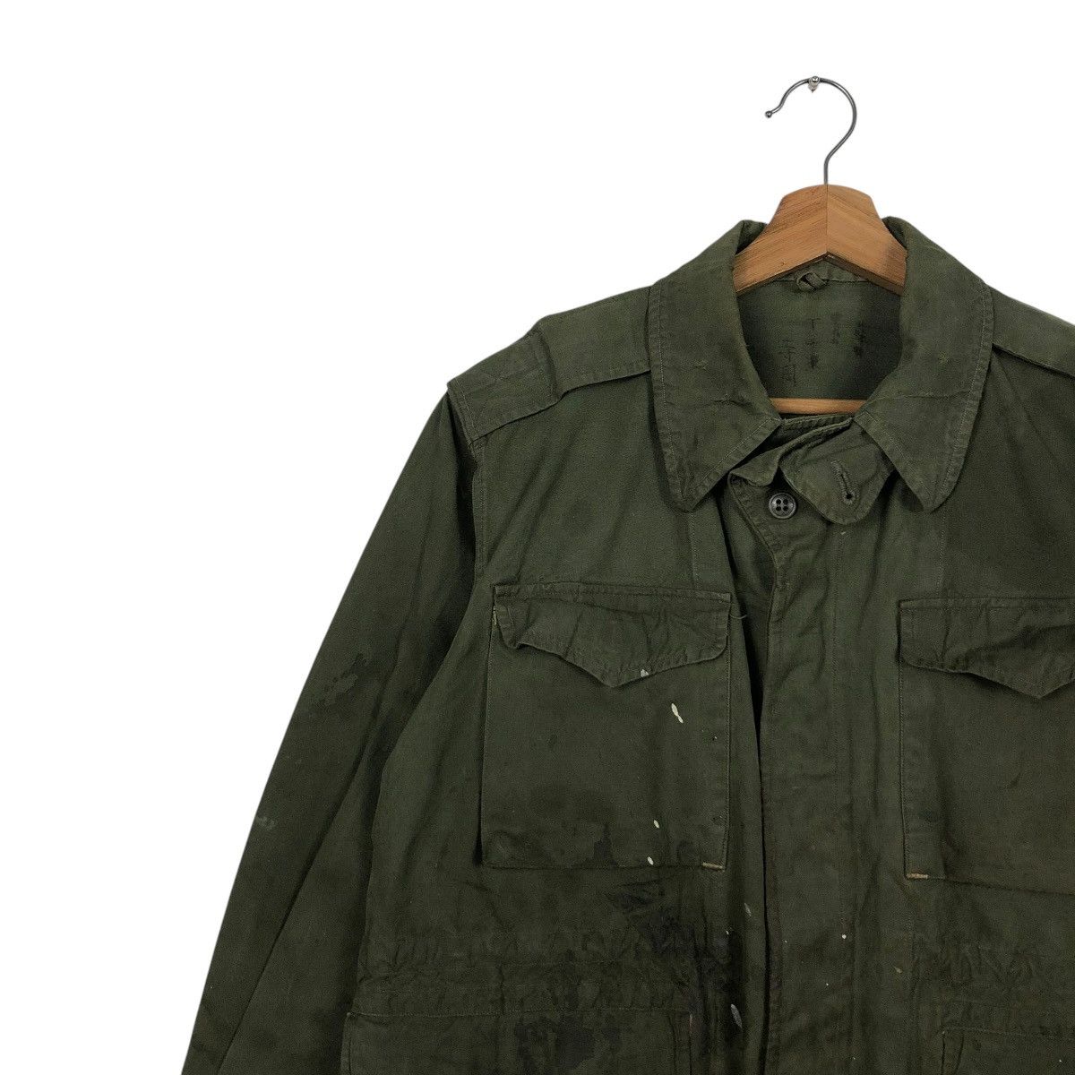 Vintage 🔥VINTAGE CHORE MILITARY JACKET CARGO MULTI POCKET WORLD WAR Size US M / EU 48-50 / 2 - 9 Thumbnail