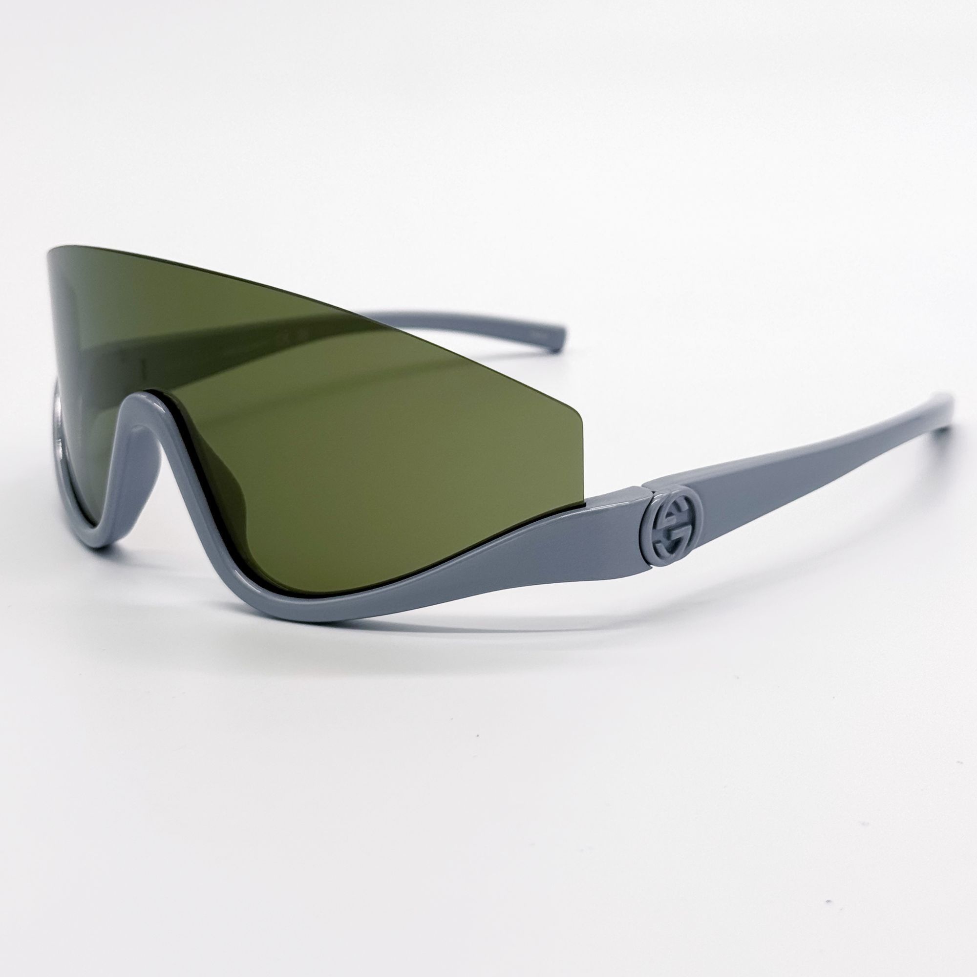 Gucci NEW GUCCI SUNGLASSES GG1650S 011 SHIELD GRAY GREEN UNISEX Size ONE SIZE - 6 Thumbnail