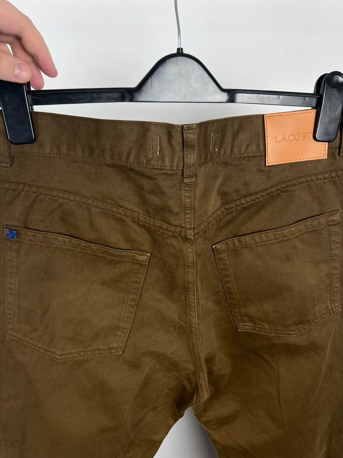 Lacoste Lacoste Men's Brown 100% Cotton Casual Chino Trousers Pants Size US 33 - 9 Thumbnail