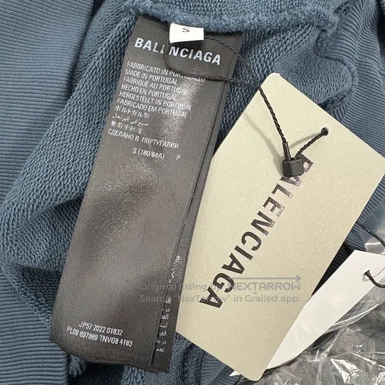 Balenciaga Balenciaga Embroidered Haze Blue Hoodie Size US S / EU 44-46 / 1 - 4 Thumbnail