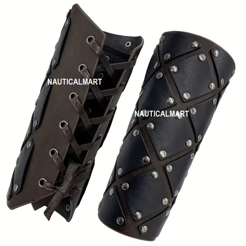 Other Arm Guards, Mercenary Faux Leather Gauntlet, Size ONE SIZE - 2 Thumbnail