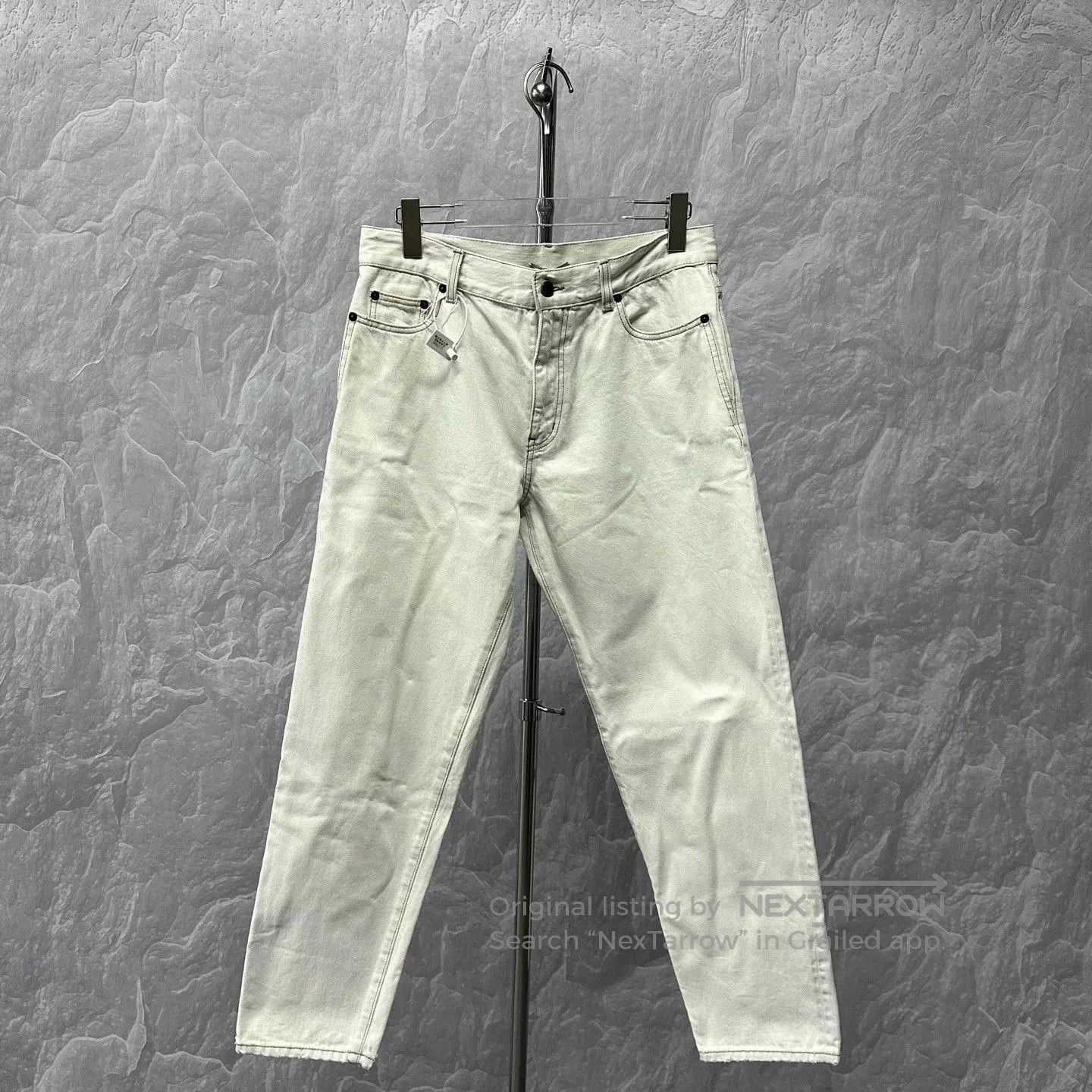 Saint Laurent Paris saint laurent white washed denim pants 32. Size US 32 / EU 48 - 1 Thumbnail