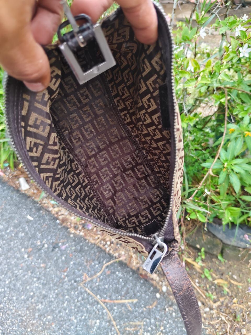 Fendi Authentic Vintage FENDI Zucchino Jacquard Mini Pouch Bag Size ONE SIZE - 10 Thumbnail