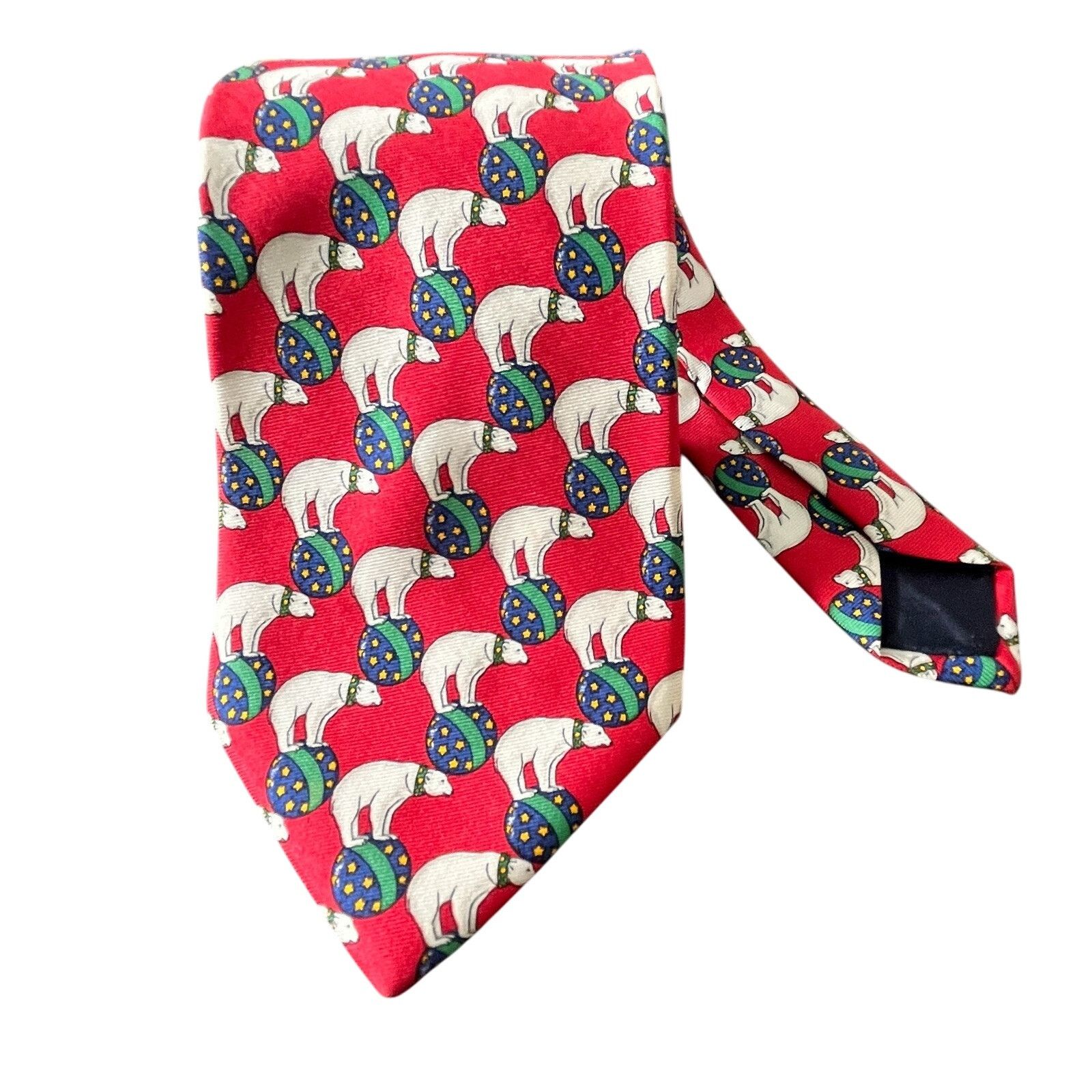 Brooks Brothers Brooks Brothers Silk Tie Red Polar Bears Balls Makers USA Size ONE SIZE - 1 Thumbnail