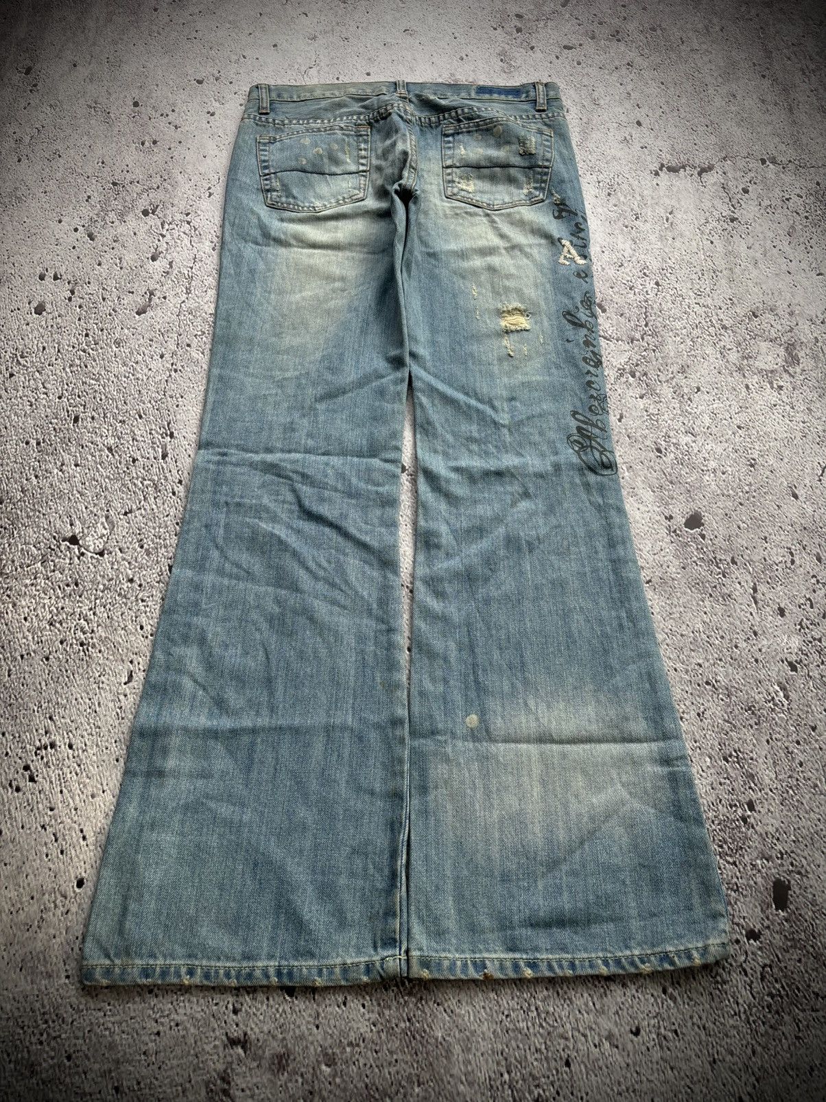Hysteric Glamour 2000's Flare Abercrombie Distressed Denim bootcut Size US 31 - 2 Thumbnail