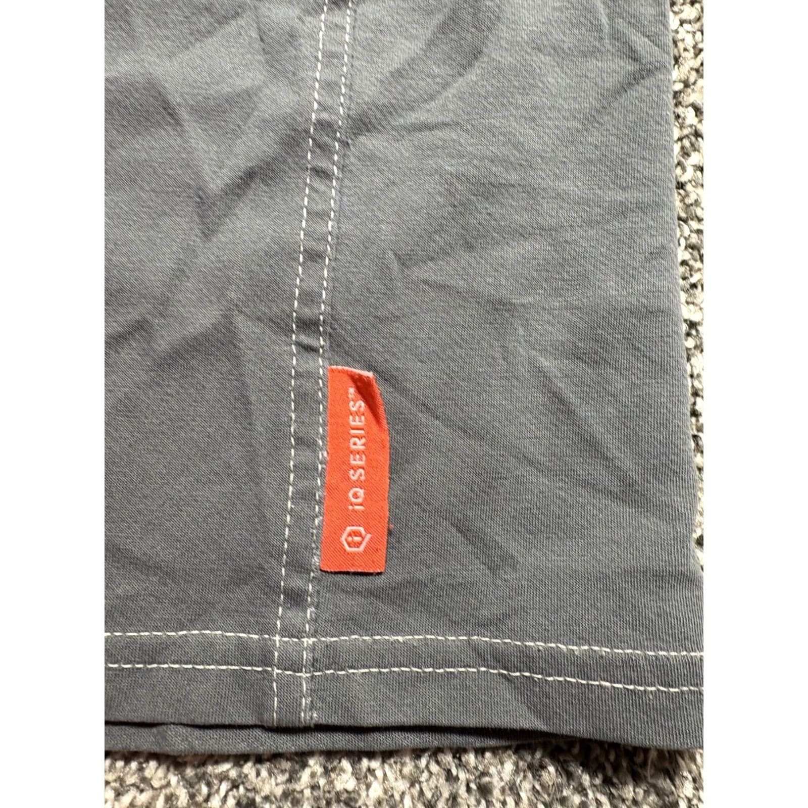 Vintage VINTAGE Bulwark FR Shirt Mens Large Gray Workwear IQ Series Zip Polo Collar Short Sleeve Mens Gray IQ Series Zip Polo Shirt Size US L / EU 52-54 / 3 - 7 Thumbnail