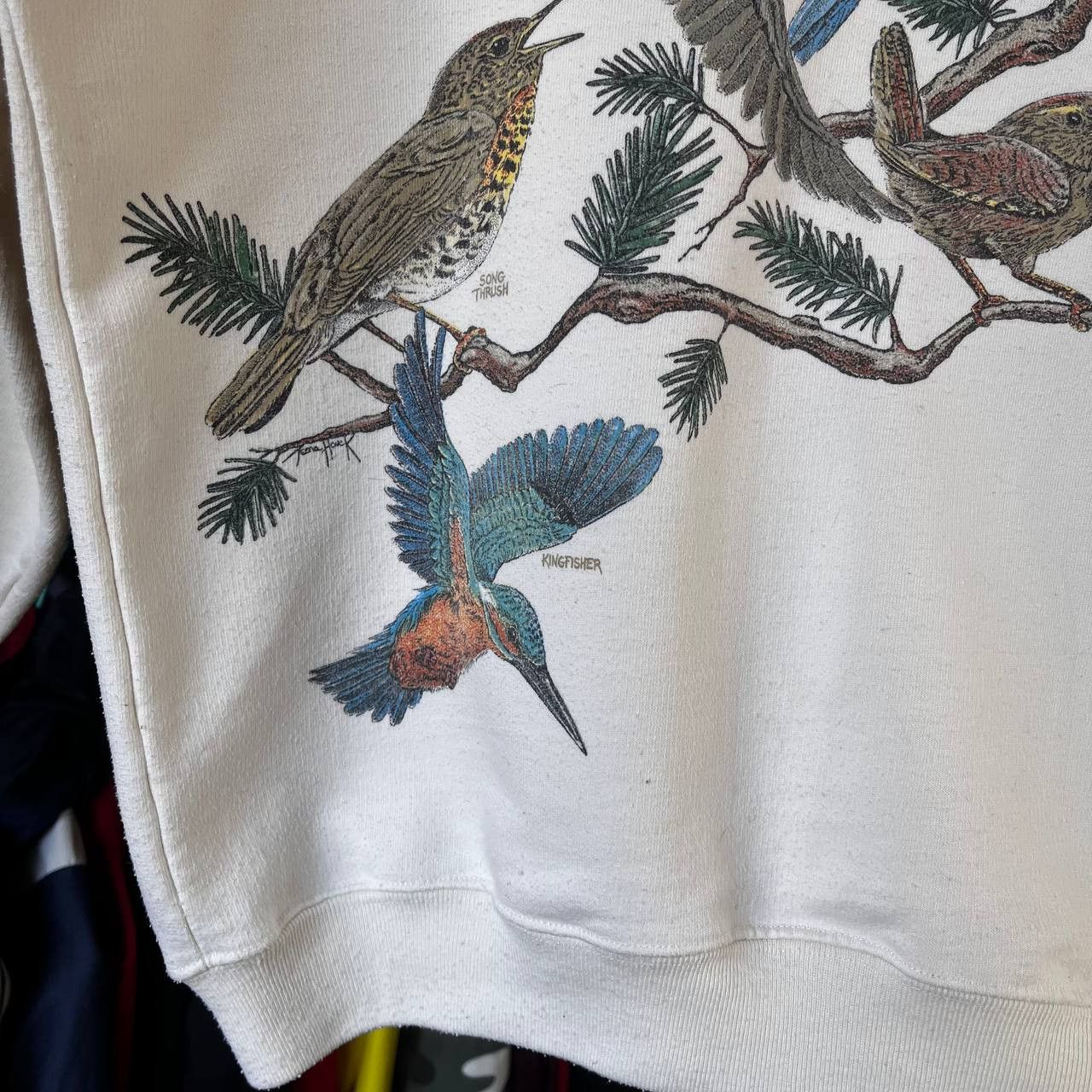 Vintage Vintage 90s Harlequin Birds Printed Sweatshirt Size S Size S / US 4 / IT 40 - 7 Thumbnail