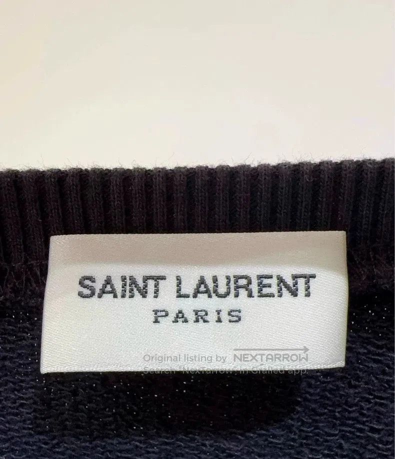 Yves Saint Laurent YSL Black Gray Sequin Embellished Sweatshirt Size US XS / EU 42 / 0 - 3 Thumbnail