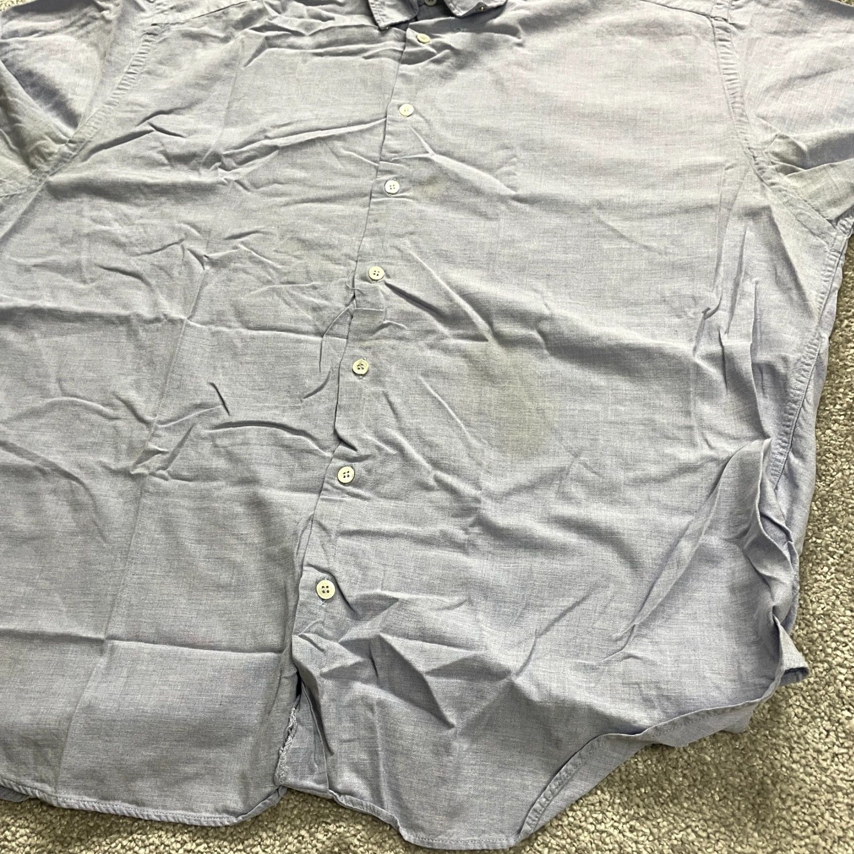 Armani VINTAGE? No. Armani Collezioni Dress Shirt Men XL Gray Long Sleeve Button-Down Work Italy Size 46R - 6 Thumbnail