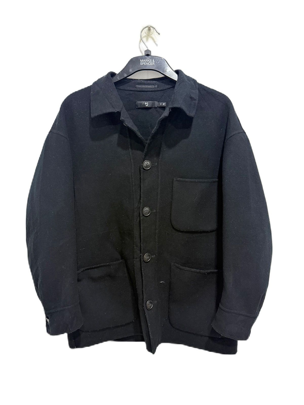 Jil Sander BINDING ACCEPT JIL SANDER OVERSIZED STYLE BLACK JACKET Size S / US 4 / IT 40 - 1 Thumbnail