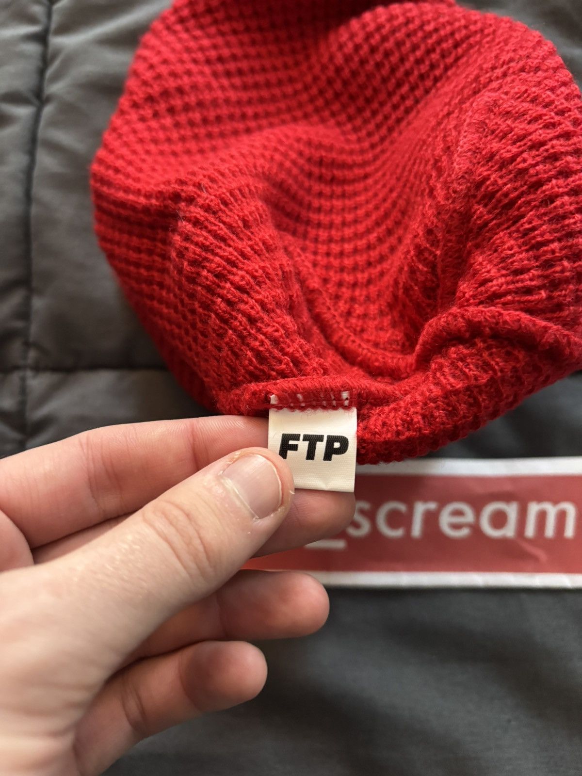 Fuck The Population FTP Waffle Knit Beanie Size ONE SIZE - 3 Thumbnail