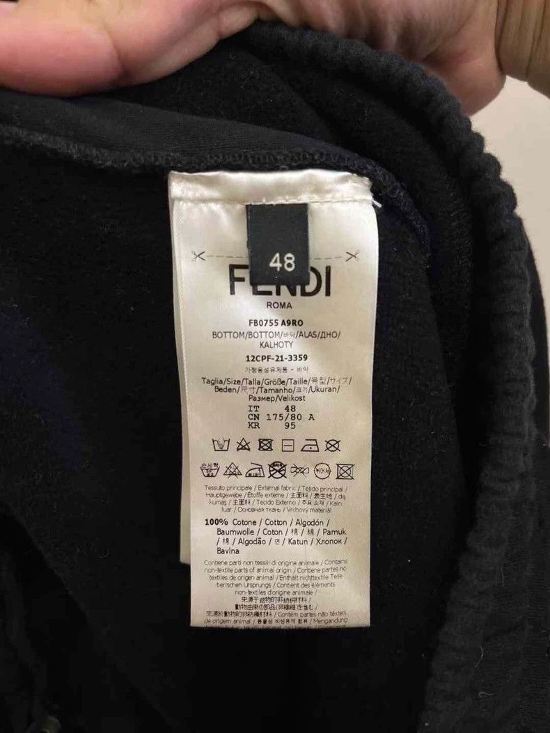 Fendi FENDl New Black Embroidered Pants Size US 38 / EU 54 - 3 Thumbnail