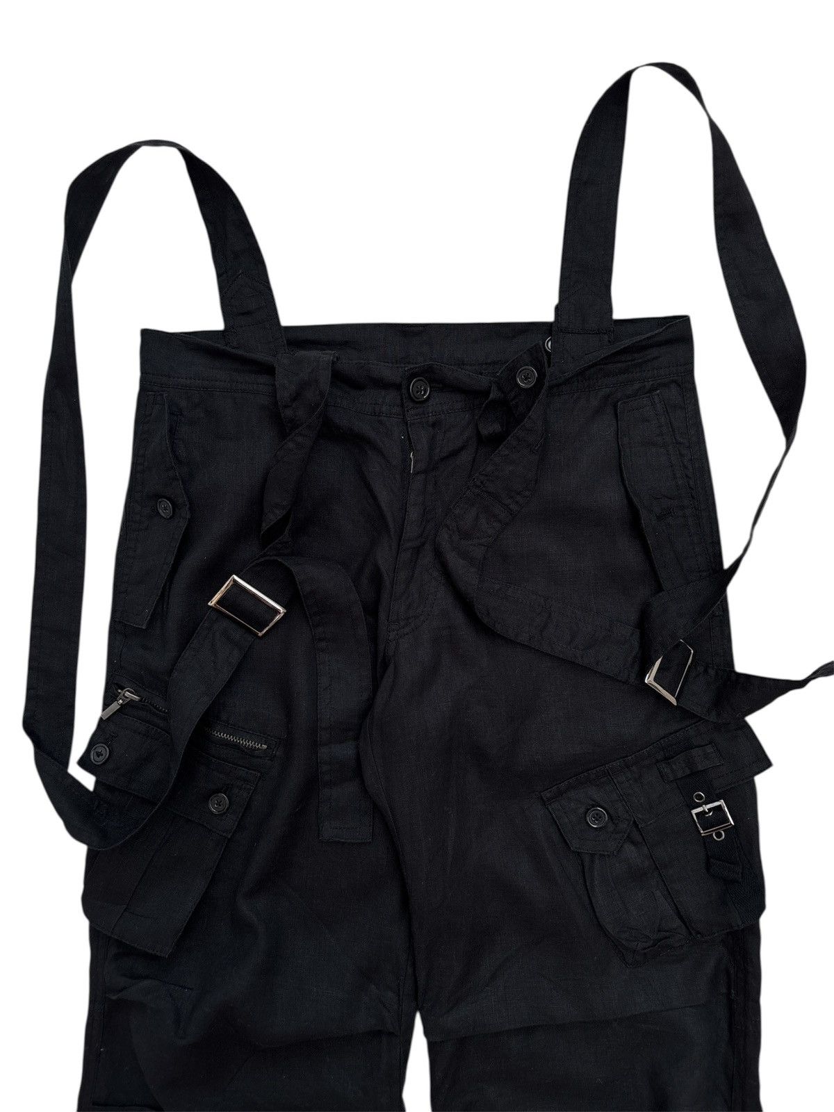 Tornado Mart TORNADO MART Suspender Flared Cargo Pants Size US 30 / EU 46 - 4 Thumbnail