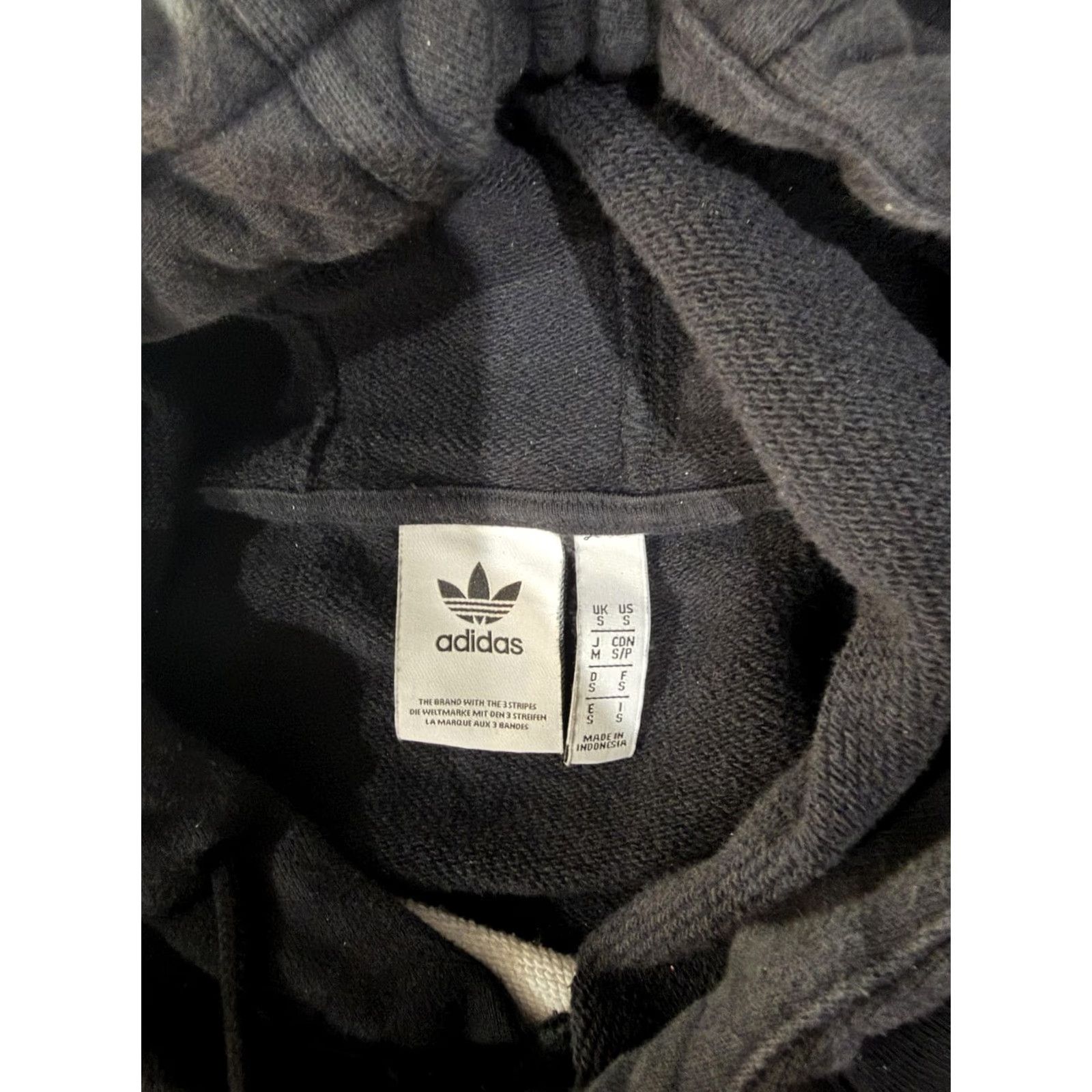 Adidas Adidas Originals Hoodie Womens Small Black Pullover Trefoil Graphic Sweatshirt Size S / US 4 / IT 40 - 4 Thumbnail