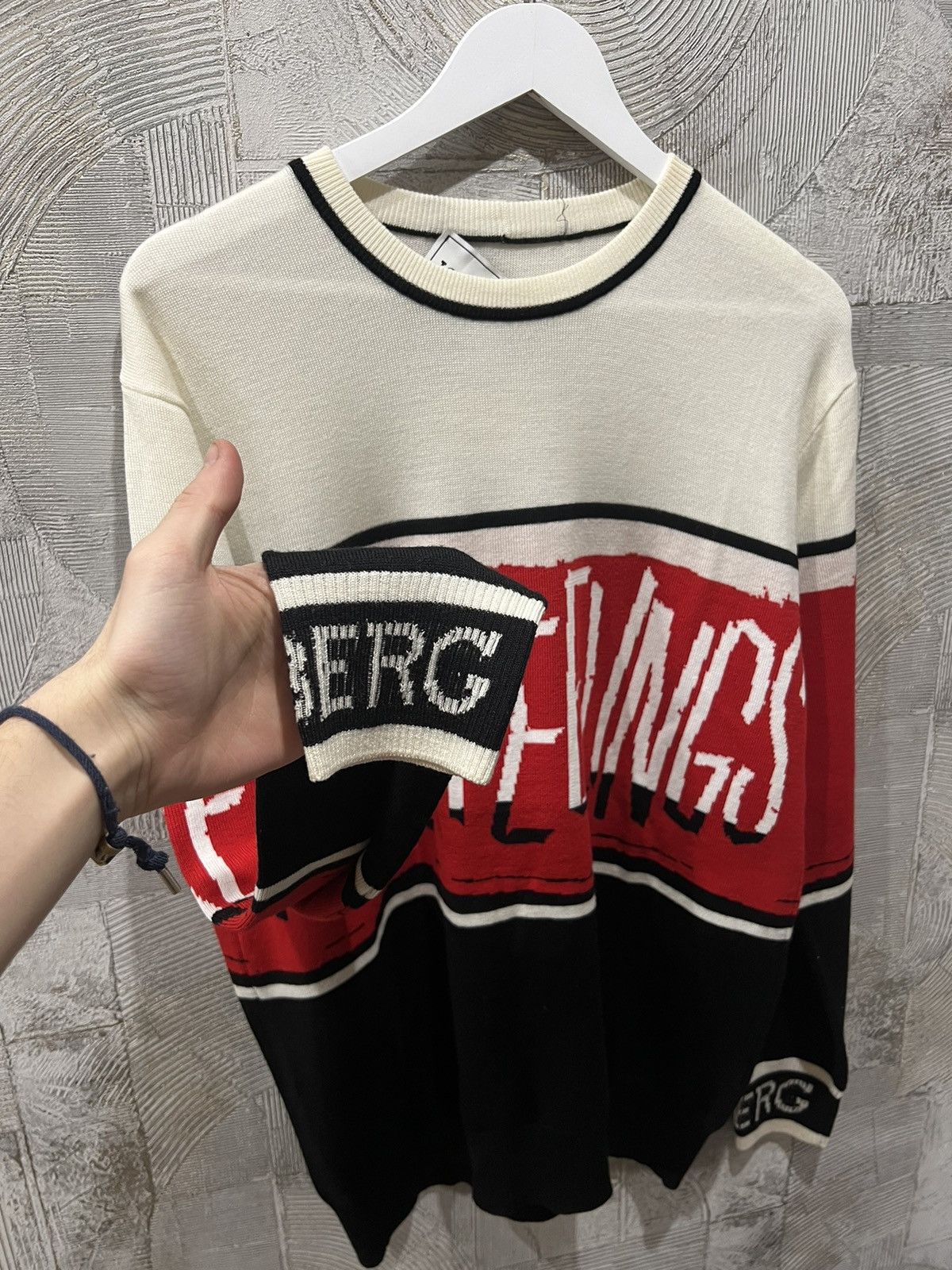 Iceberg 💰Very Rare💰 Iceberg “Real Feelings” wool sweater crew neck Size US L / EU 52-54 / 3 - 3 Thumbnail