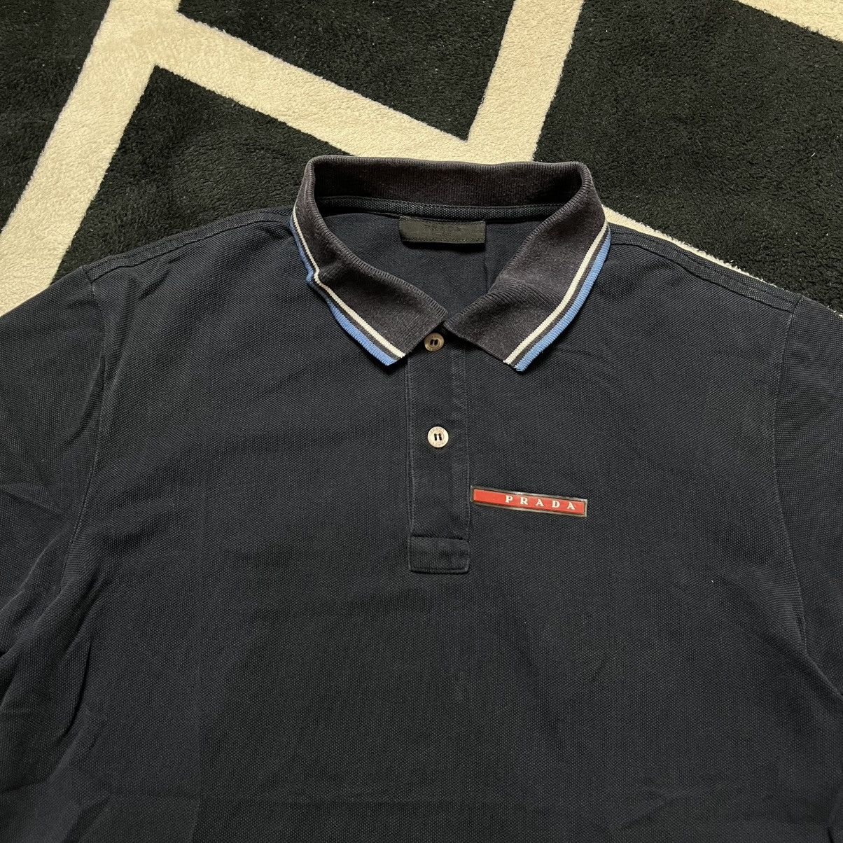 Prada Vintage Prada Red Tab Polo Shirt Size US M / EU 48-50 / 2 - 2 Thumbnail
