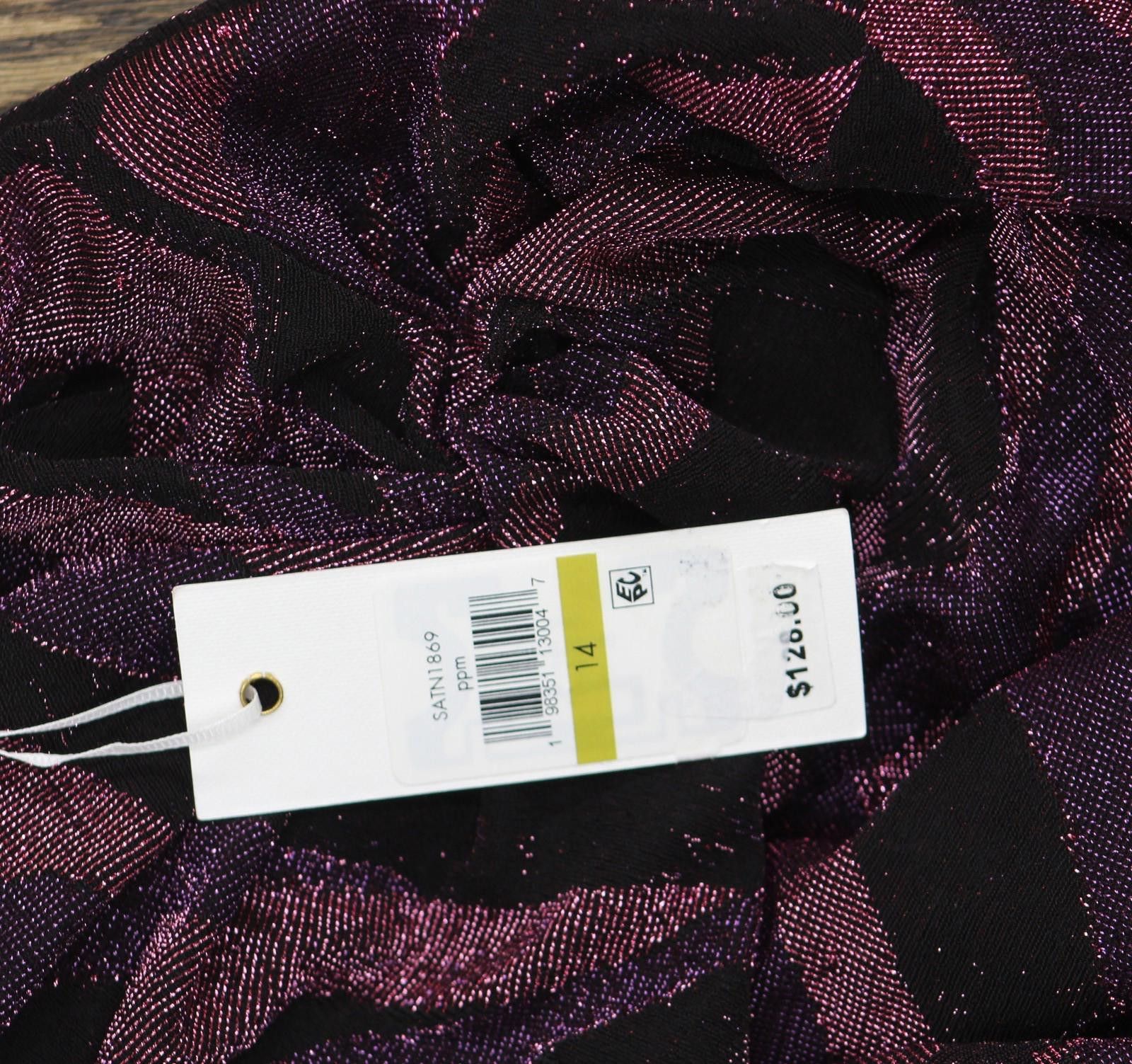 Signal Sport Siena Side-twist Long-sleeve Dress Satn1869 Purple Multi 14 Size XL / US 12-14 / IT 48-50 - 4 Thumbnail