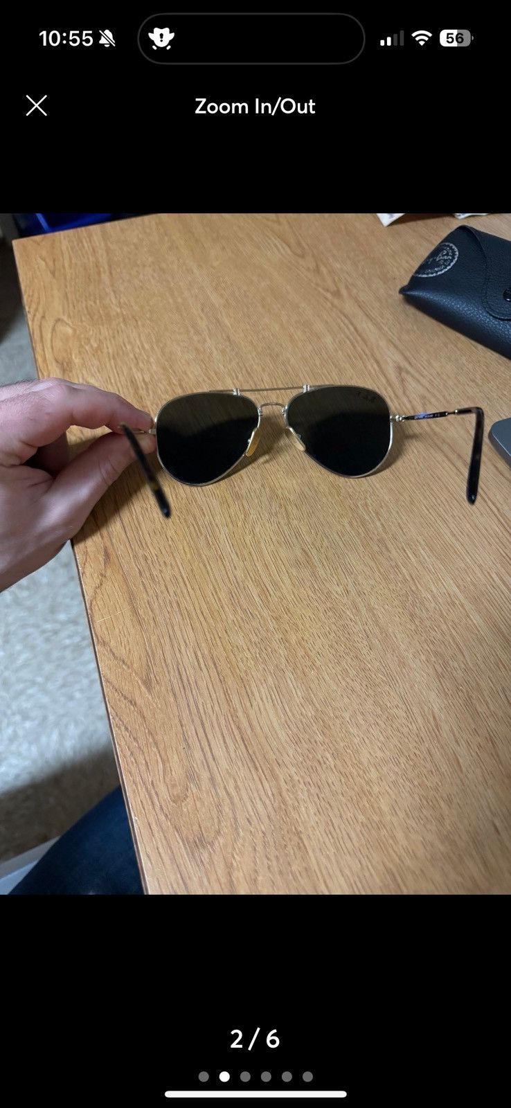RayBan Ray-Ban Aviator Titanium Sunglasses Polarized Size ONE SIZE - 2 Thumbnail