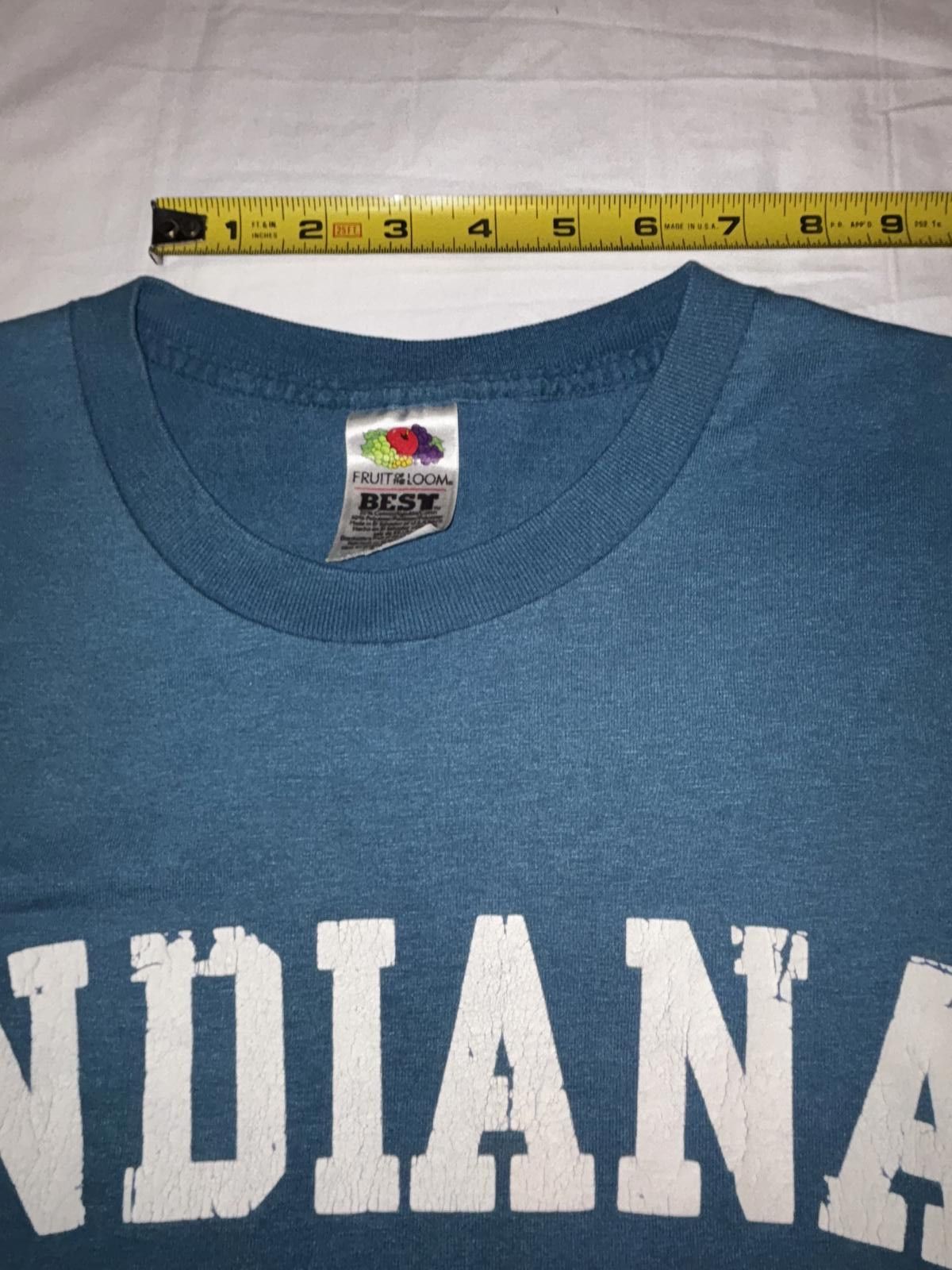 Fruit Of The Loom Vintage Indiana Established 1816 Graphic Tee Size US L / EU 52-54 / 3 - 8 Thumbnail