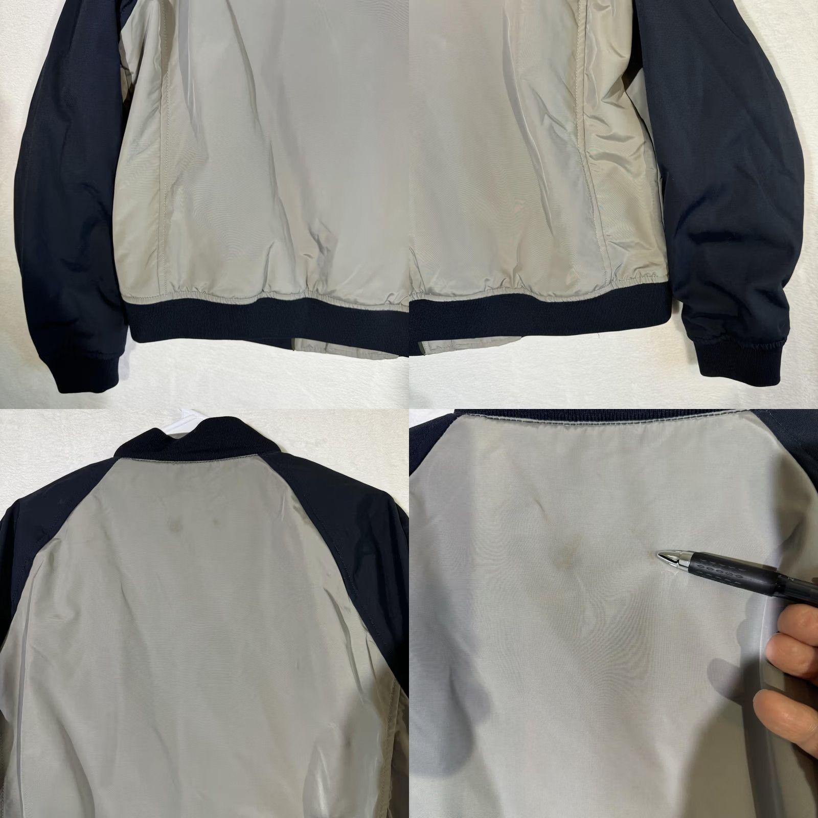 Banana Republic Banana Republic Jacket Mens XL Gray Navy Blue Bomber Varsity Snap Front Size US XL / EU 56 / 4 - 9 Thumbnail