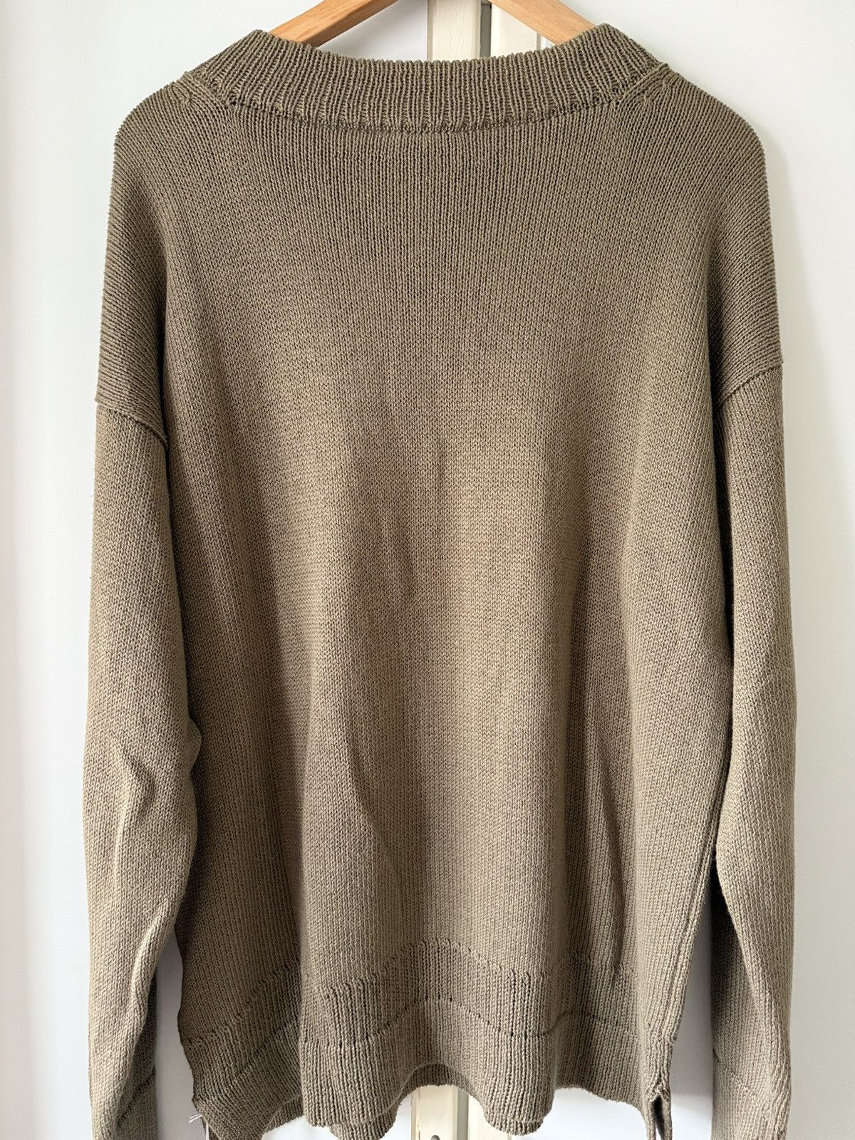Margaret Howell Men’s Margaret Howell Simple Guernsey Sweater in Olive Sz S Size US S / EU 44-46 / 1 - 6 Thumbnail