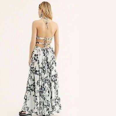 Free People Lille Maxi Dress in Blue Floral Size XS / US 0-2 / IT 36-38 - 4 Thumbnail