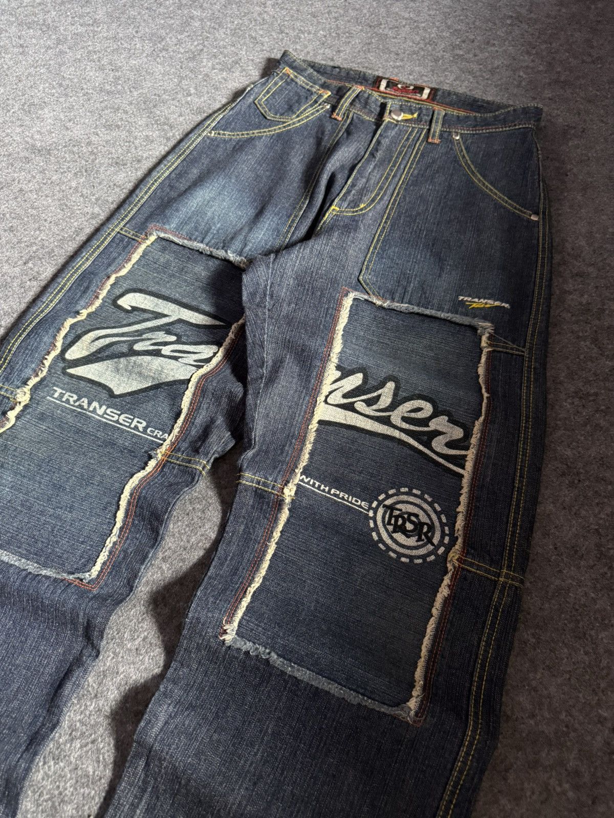 G-Unit × JNCO 2000s Transfer Baggy Patch Work Details Loose Jeans Size US 29 - 4 Thumbnail