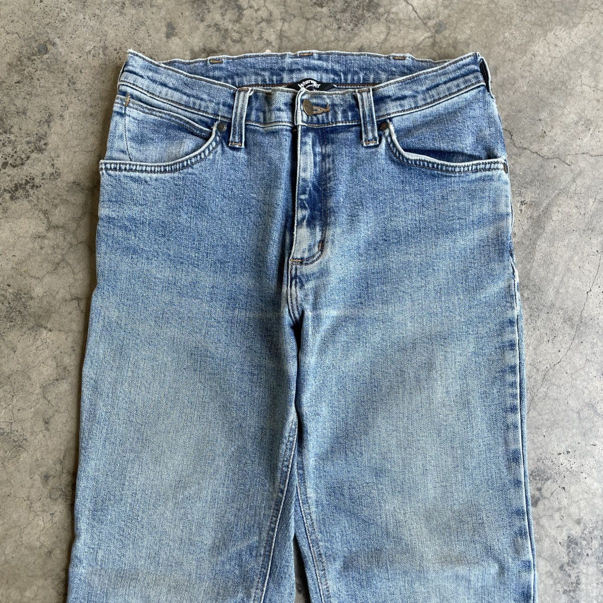 Wrangler 🔥Vintage Wrangler Stoned Washed Ripped Distress Denim Jeans Size US 30 / EU 46 - 2 Thumbnail